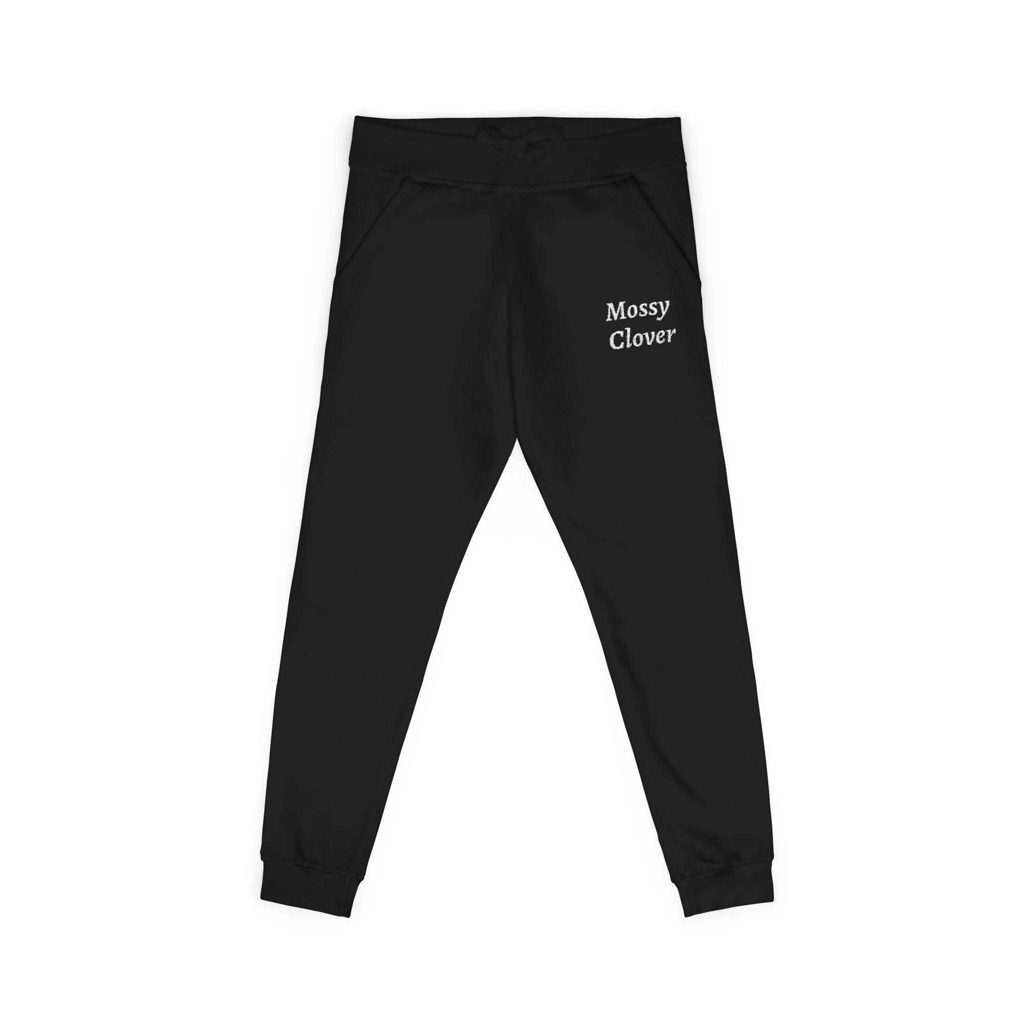 Embroidered 'Mossy Clover'  Fleece Sweatpants —Joggers