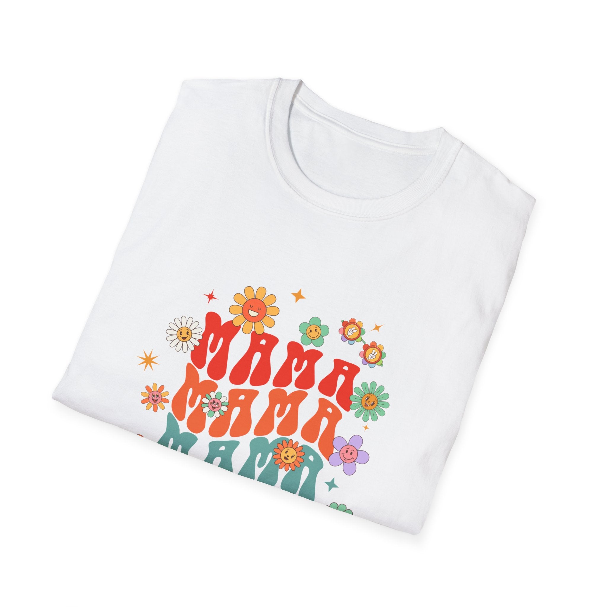 Mama Retro Floral Tee — Vintage 70s-Inspired Mother's Day T-Shirt