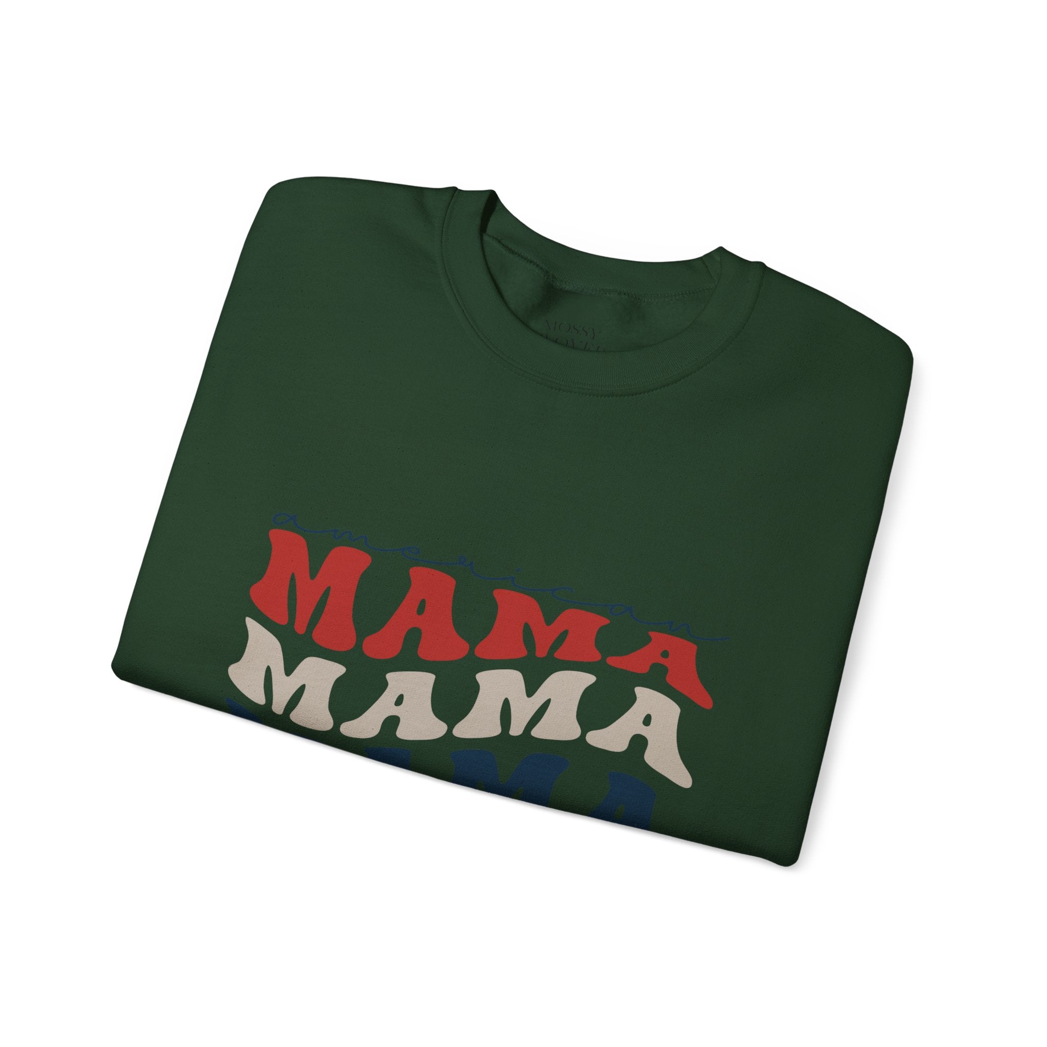 Mama Crewneck Sweatshirt — Vintage American Mama Graphic Pullover