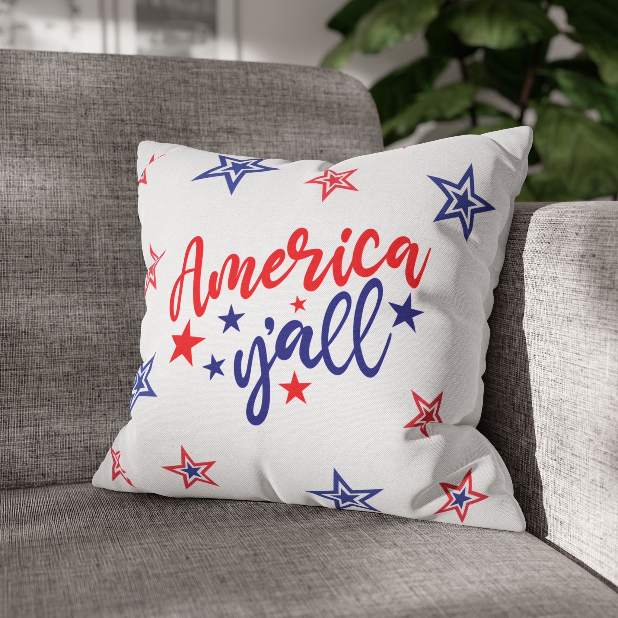 Spun Polyester Square Pillowcase
