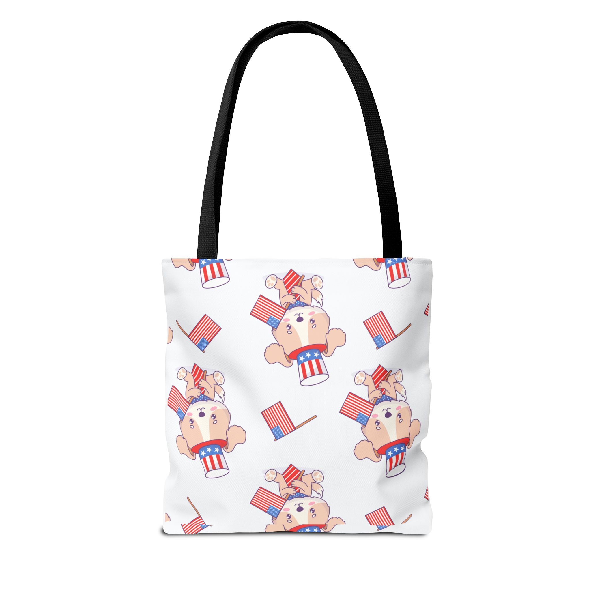 Patriotic Tote Bag - American Flag Eagle Design | Proud Made in America Tote