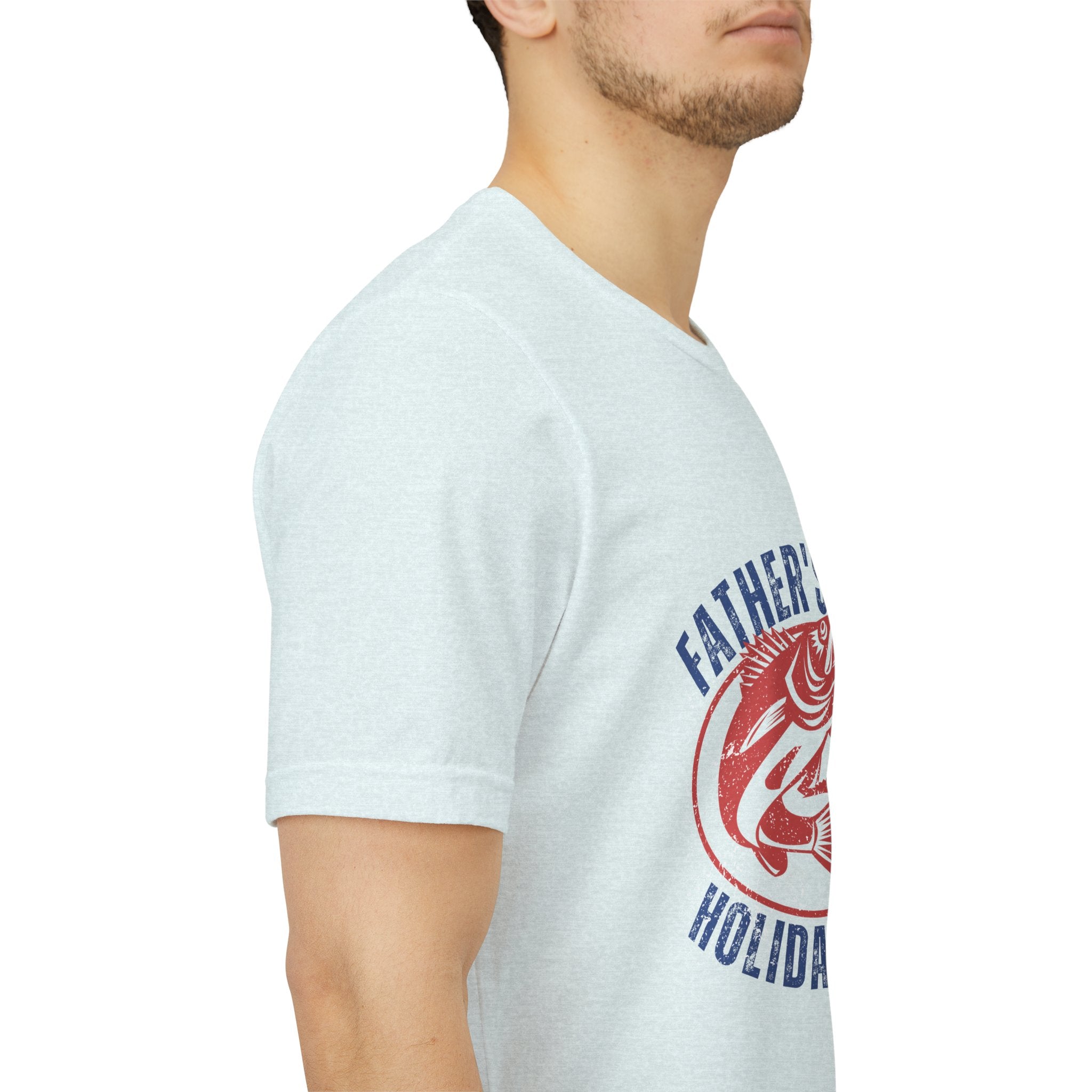 Father's Best Holiday Job T-Shirt — Vintage Fishing Dad Christmas Tee