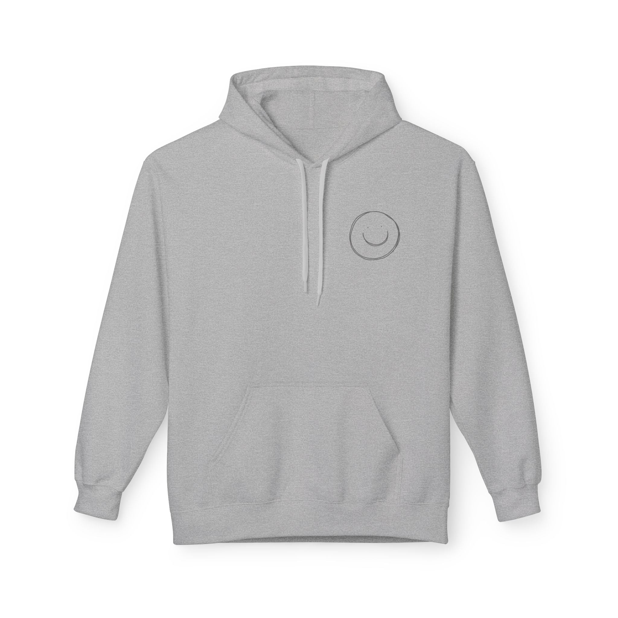 Minimalist Smiley Face  Hoodie — Small Chest Graphic