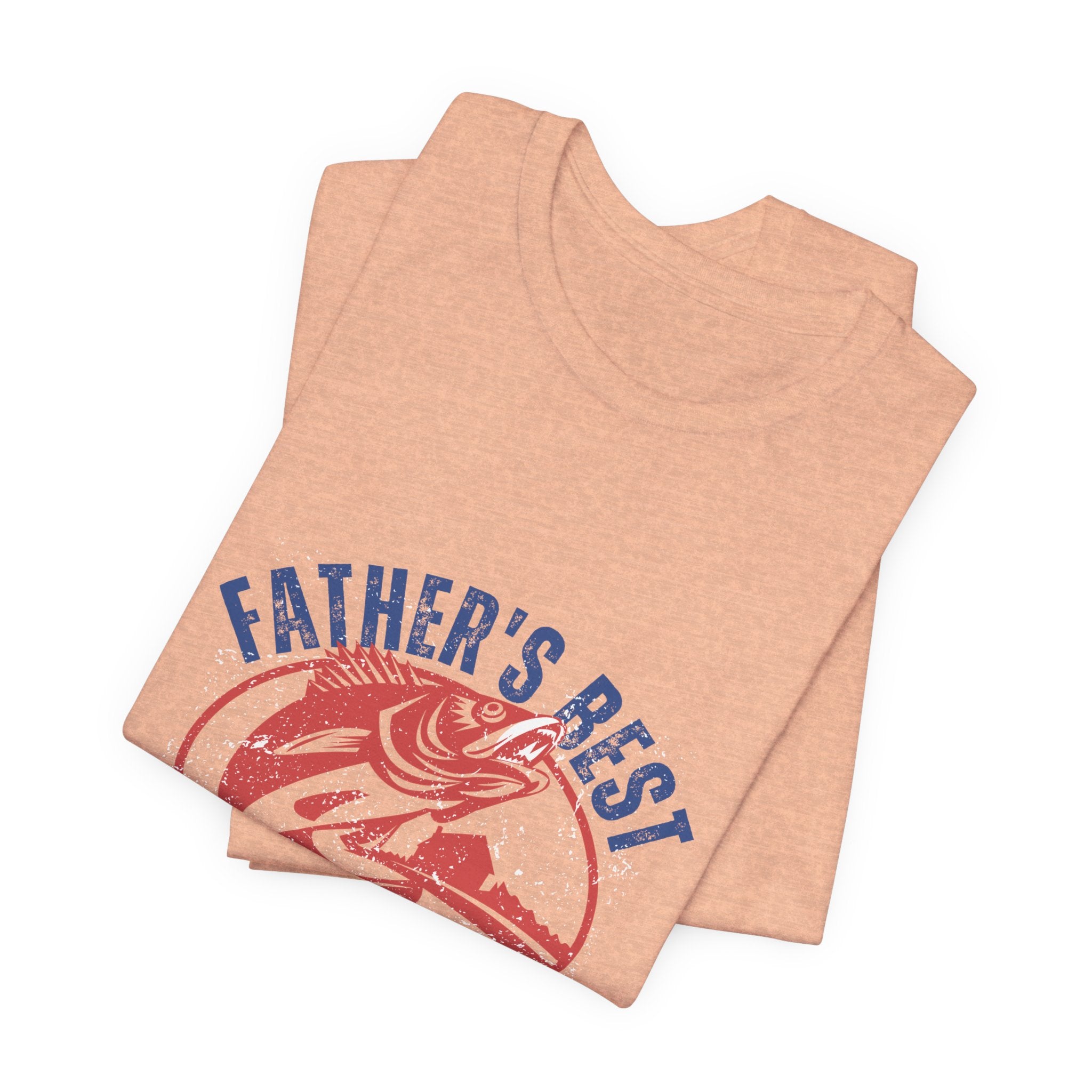 Father's Best Holiday Job T-Shirt — Vintage Fishing Dad Christmas Tee