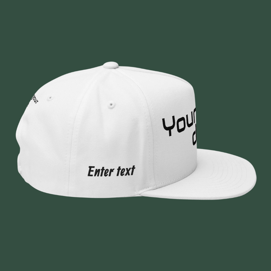 Embroidered Flat Bill Cap- personalized