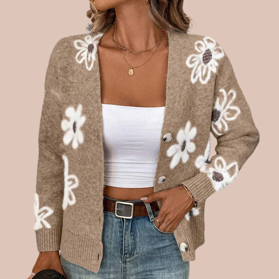 The Daisy Meadow Button Up Cardigan For Women