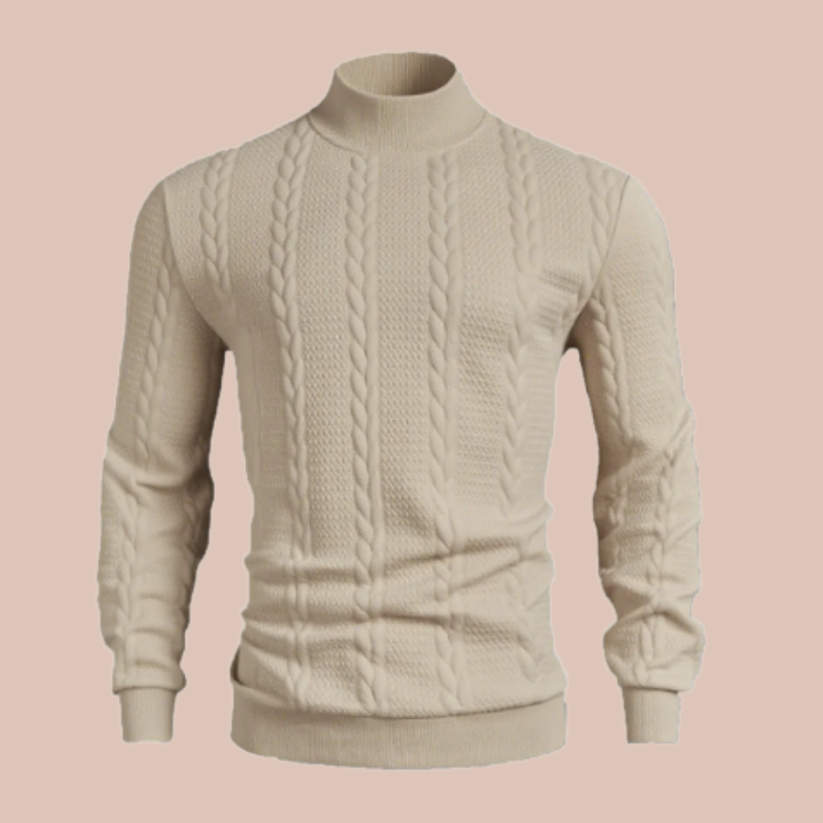 The Alpine Twist High Collar Sweater For Men