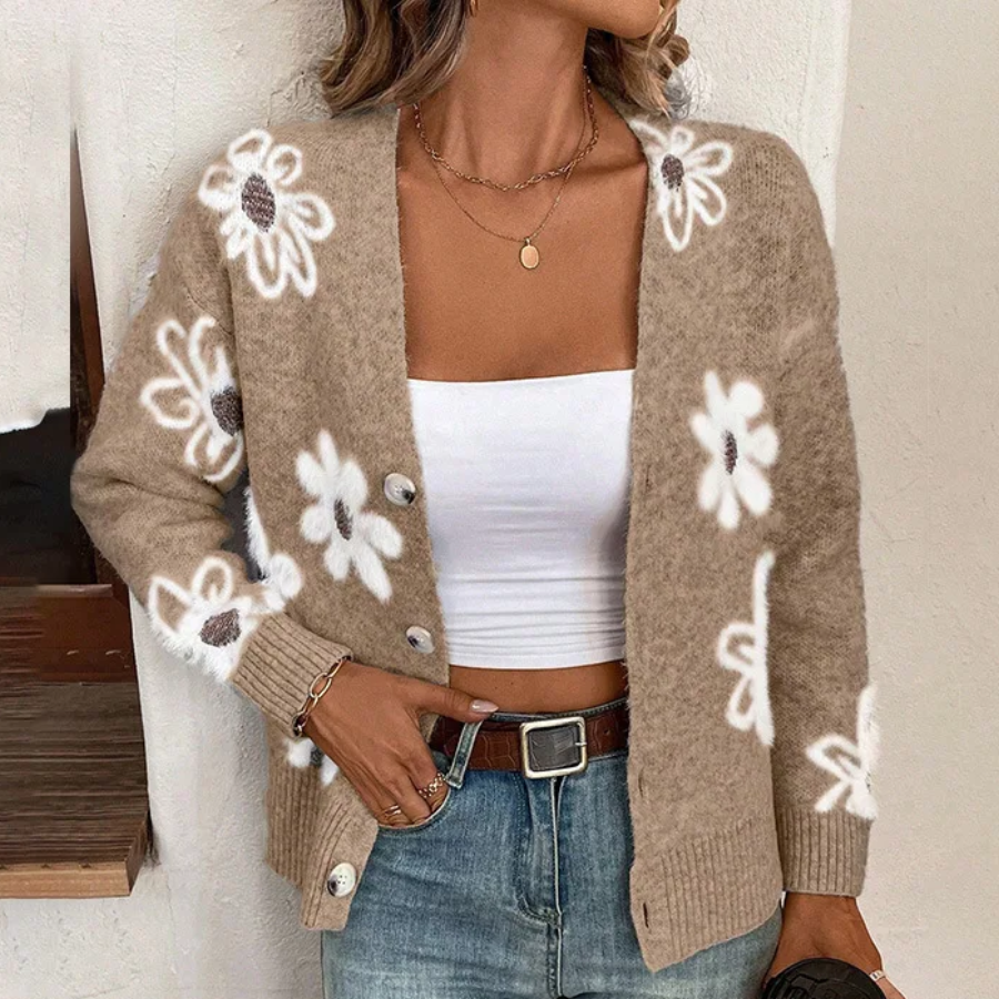 The Daisy Meadow Button Up Cardigan For Women