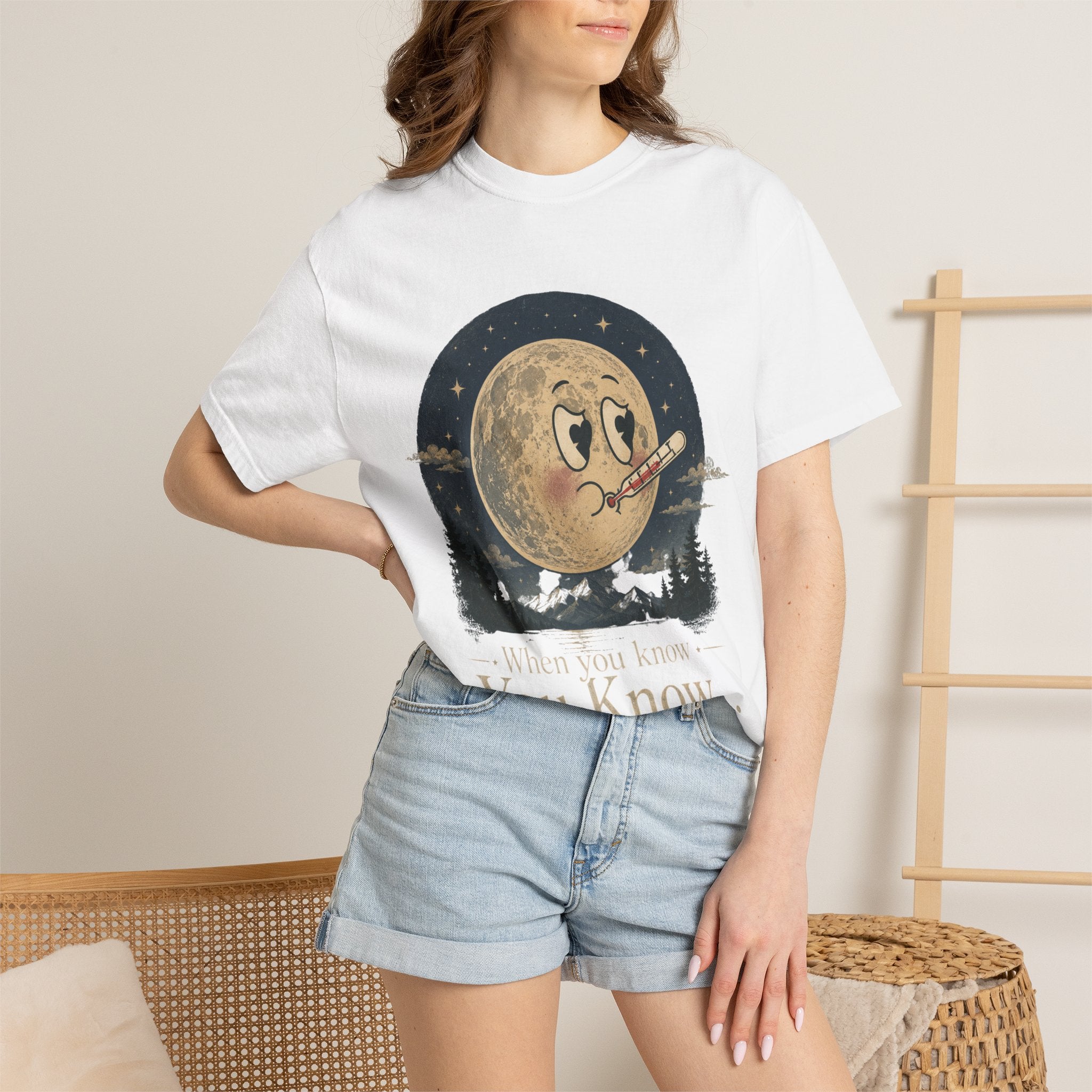 Moonlit Retro Tee — 'When You Know... You Know' Graphic T-Shirt