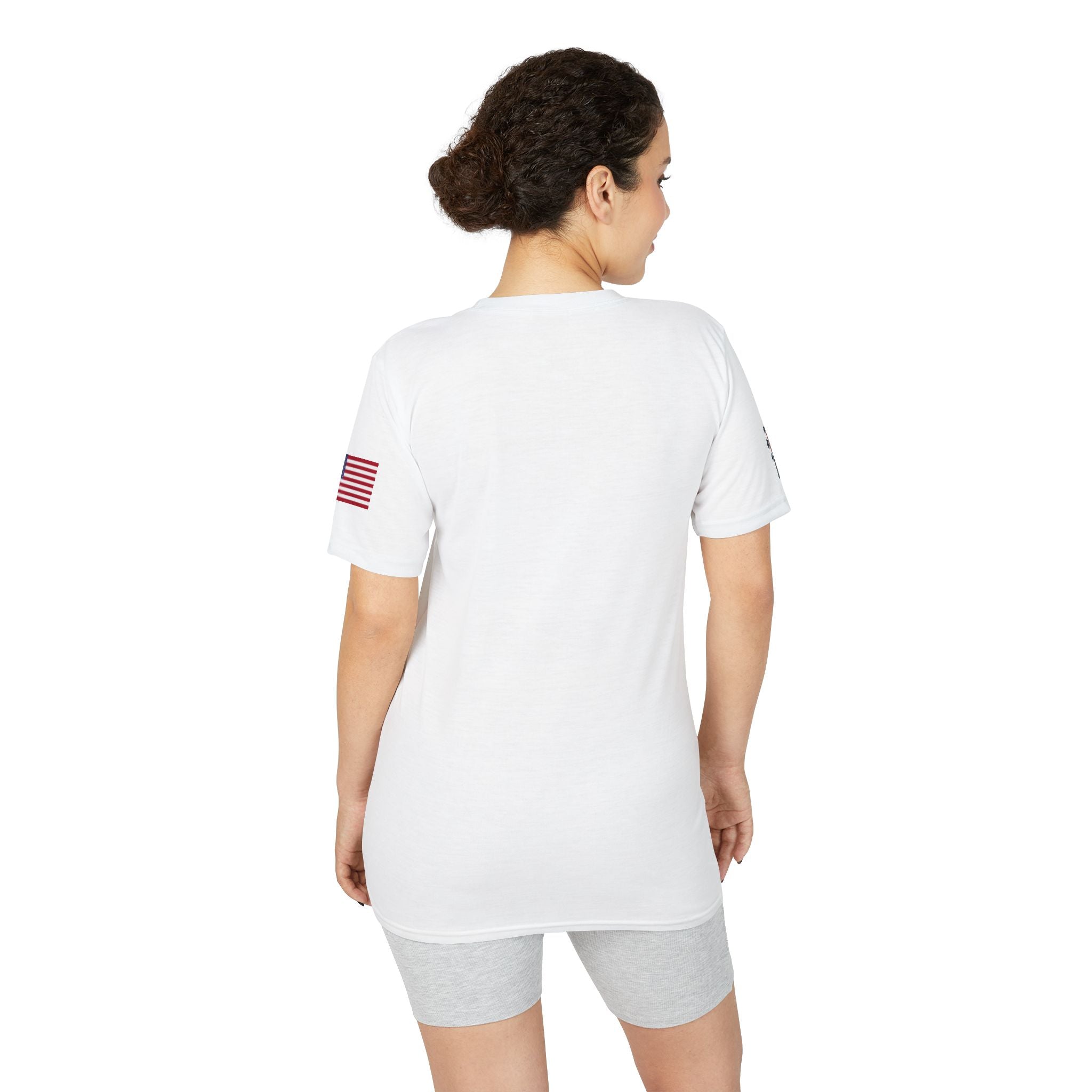Patriotic T-Shirt — "Land of the Free, Home of the Brave" USA Flag Tee