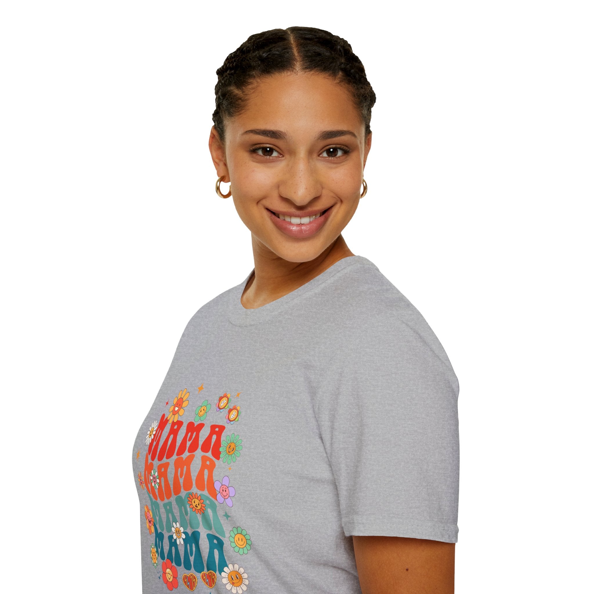 Mama Retro Floral Tee — Vintage 70s-Inspired Mother's Day T-Shirt