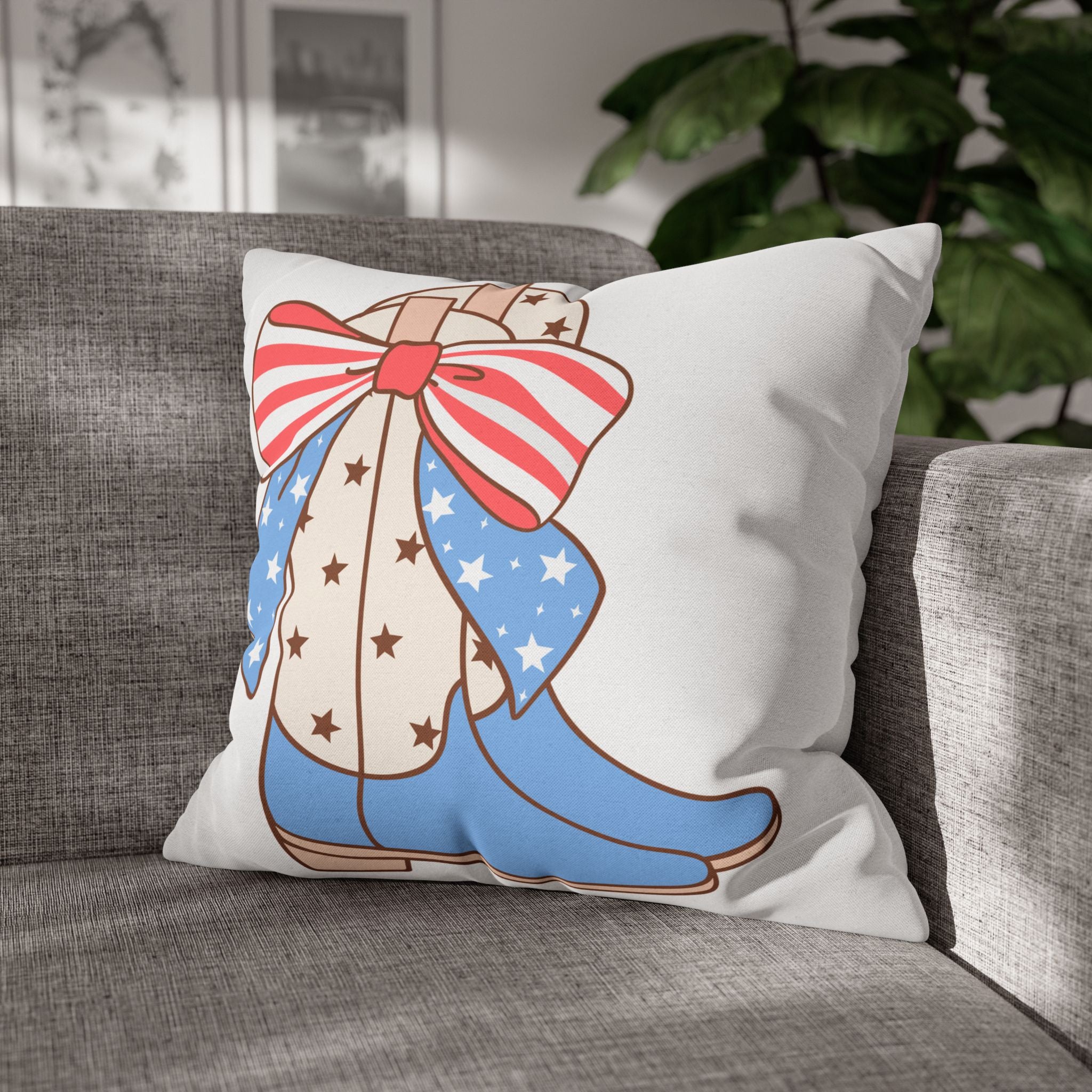 Spun Polyester Square Pillowcase