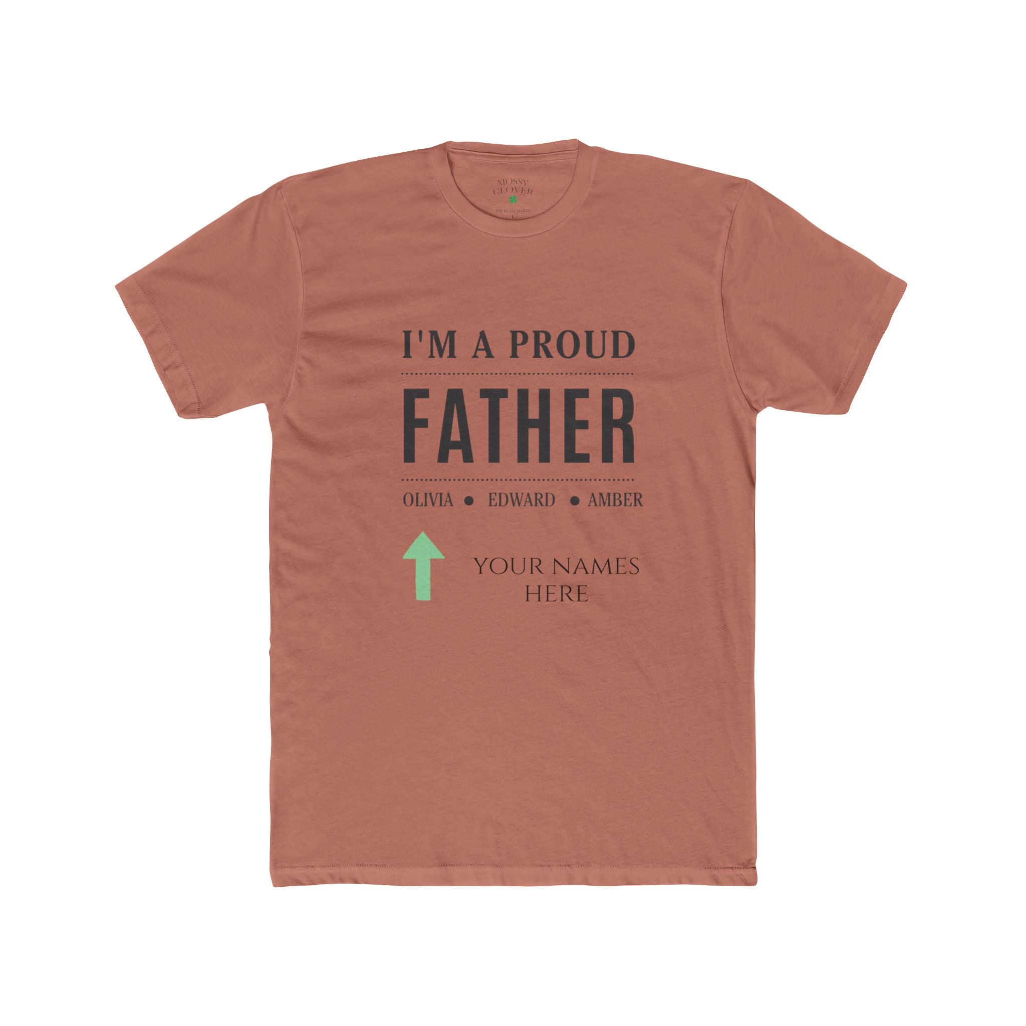 I’m a Proud Father T‑Shirt – Personalized Kids’ Names Tee ~ Custom