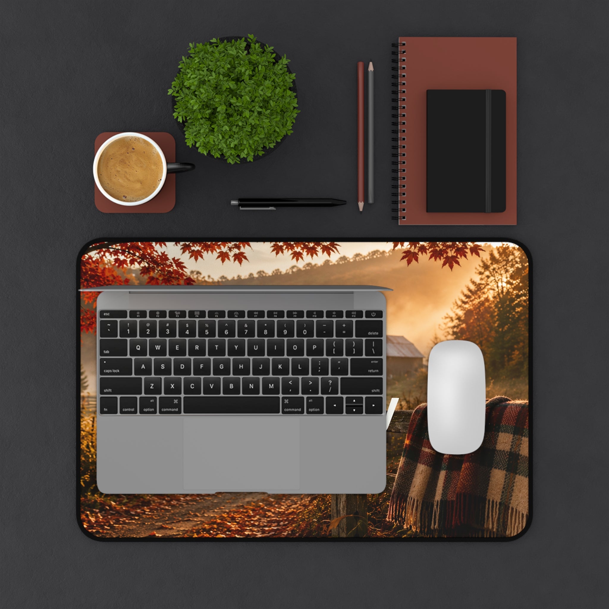 Custom Photo Desk Mat — Personalized Scenic Office Mousepad ("Print it your way")