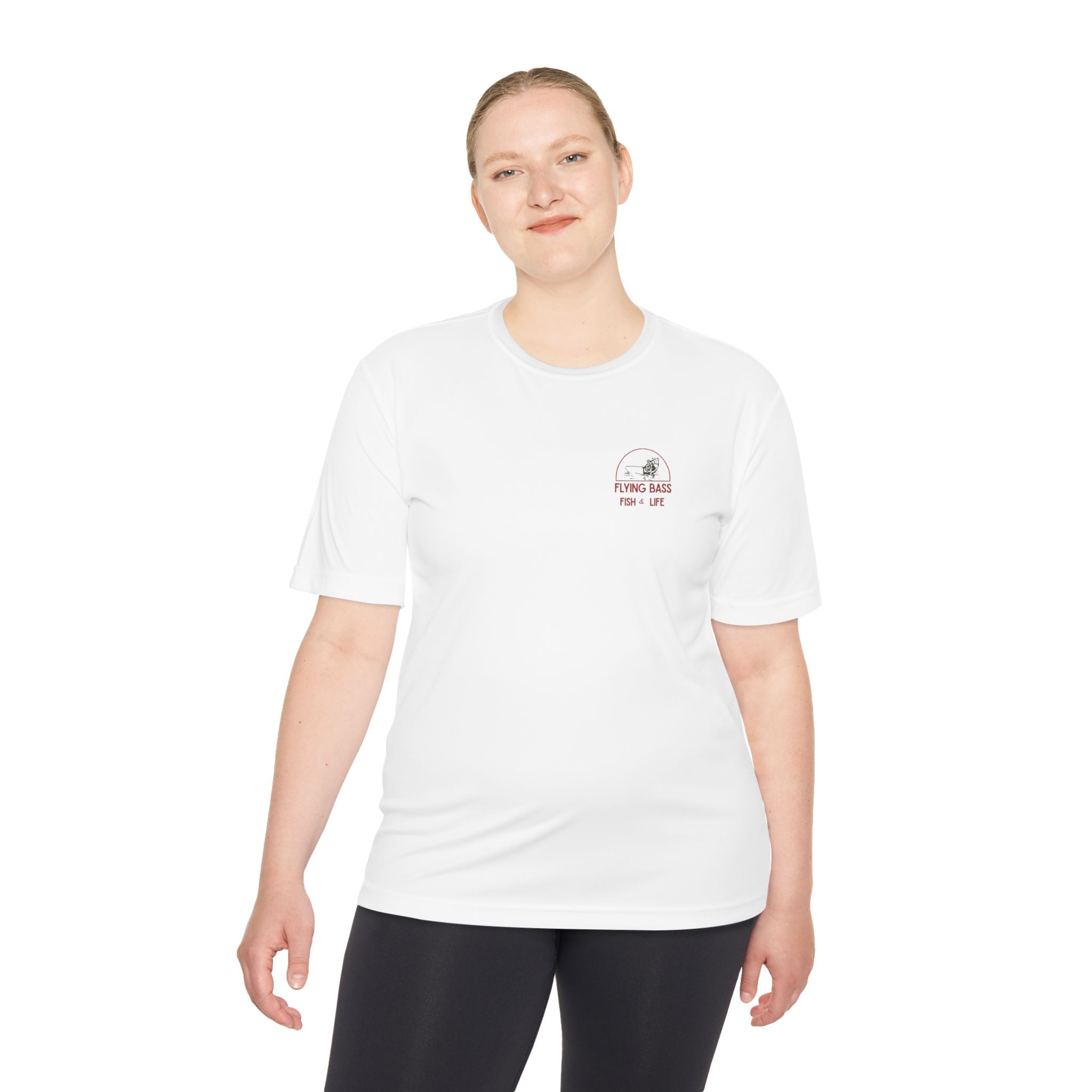 Fishing Tee — "Flying Bass" Fish & Life Moisture‑Wicking Shirt