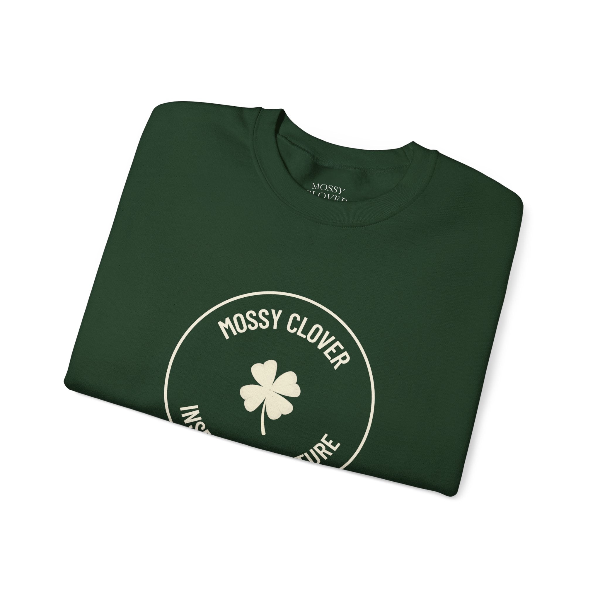 Mossy Clover Crewneck Sweatshirt - "Mossy Clover: Inspired by Nature"  Eco Nature Pullover