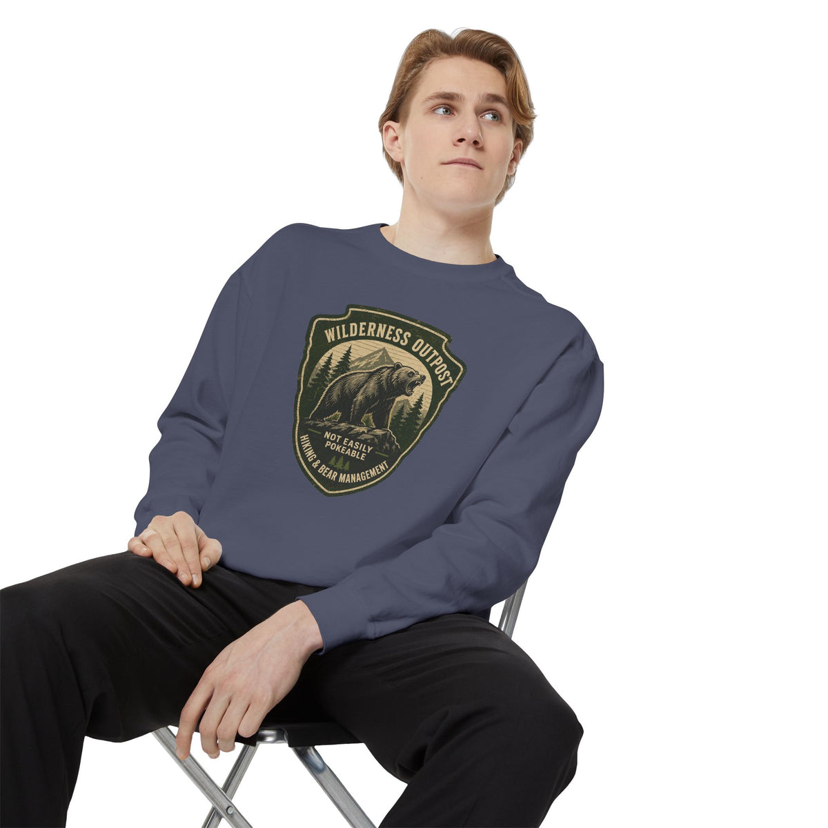 Wilderness Outfitters Bear Patch Sweatshirt — Outdoor Camping Crewneck