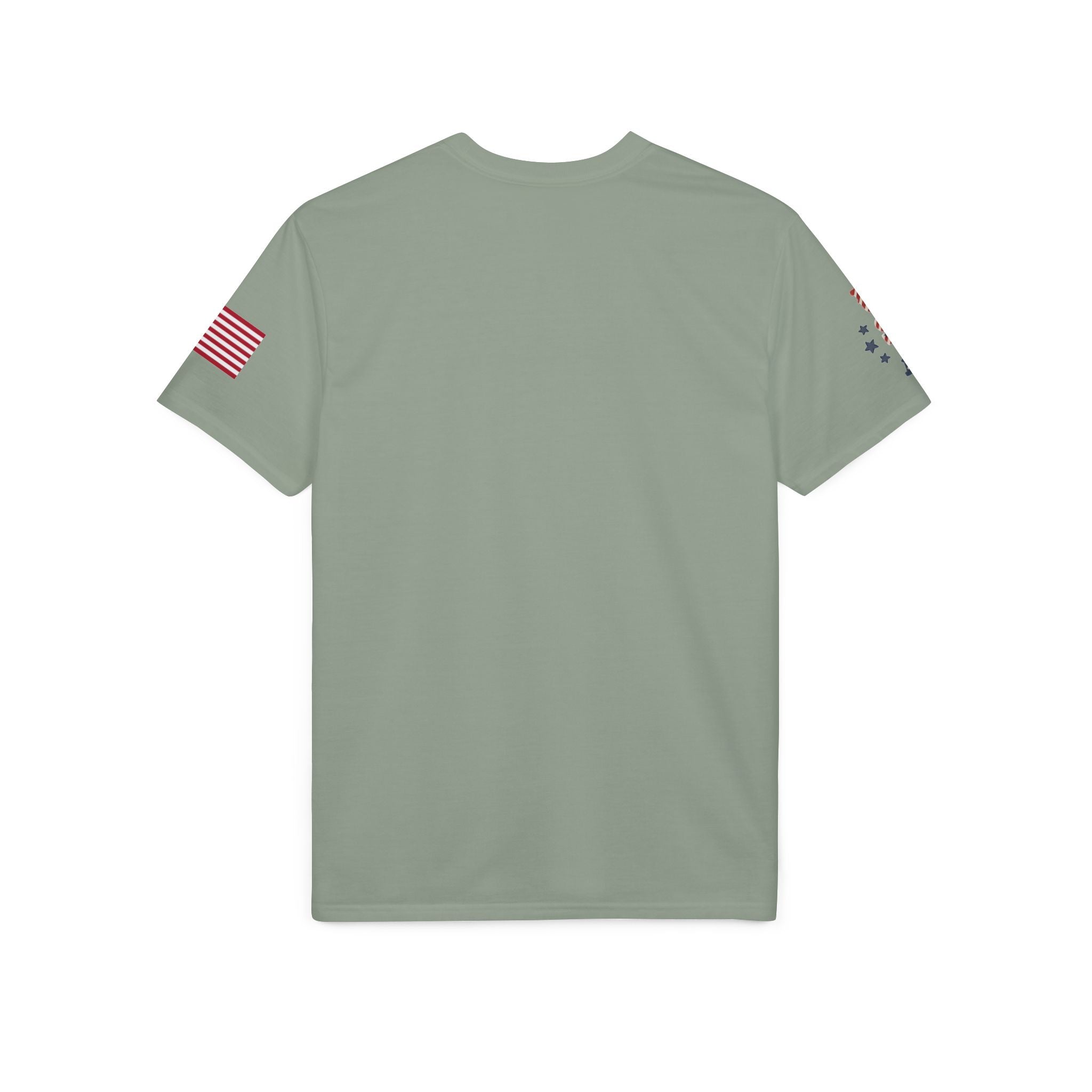 Patriotic T-Shirt — "Land of the Free, Home of the Brave" USA Flag Tee