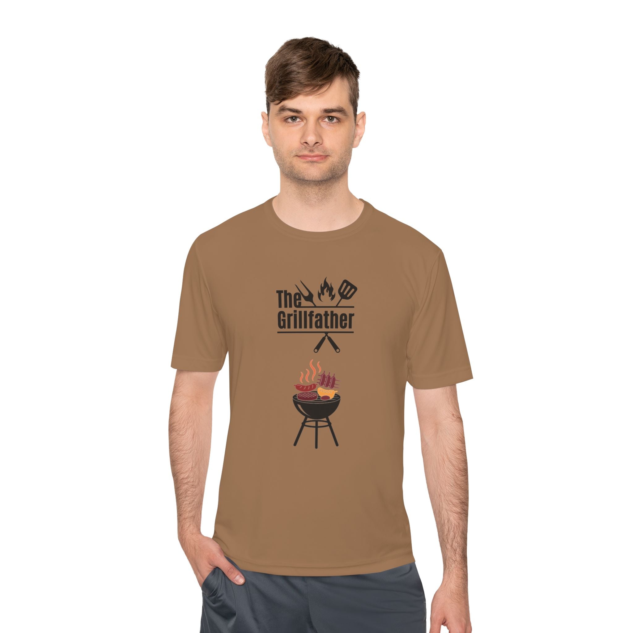 Grillfather BBQ Tee — 'The Grillfather' Moisture-Wicking Grillmaster Shirt