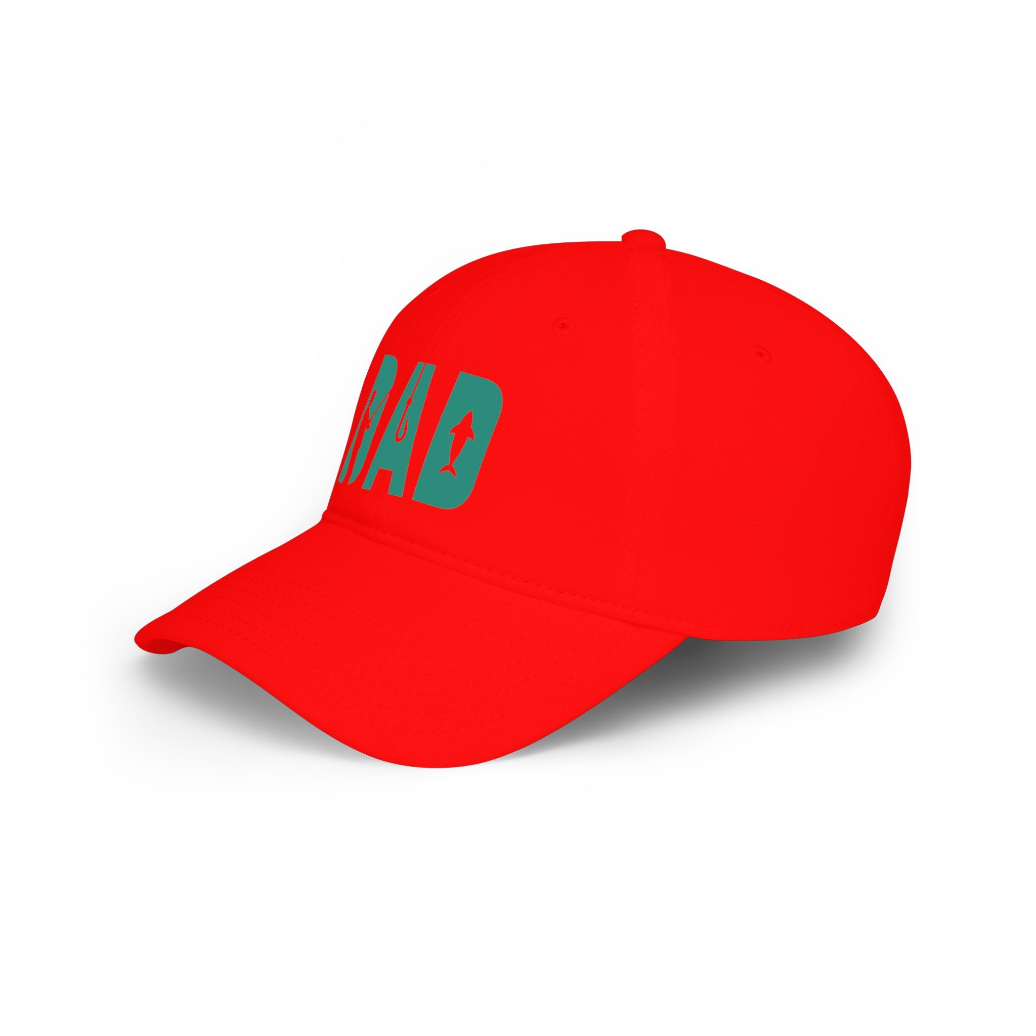 Fishing Dad Low Profile Baseball Cap — 'DAD' Silhouette Hat for Father's Day & Outdoors