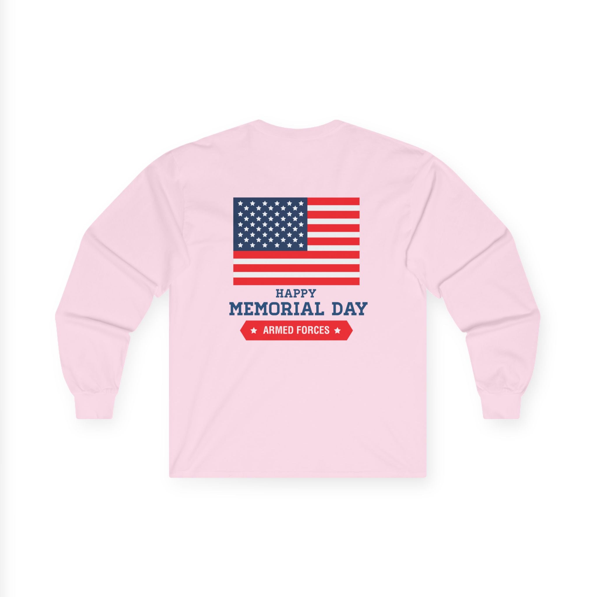 Memorial Day Long Sleeve Tee – "Always Remember" American Flag Tribute