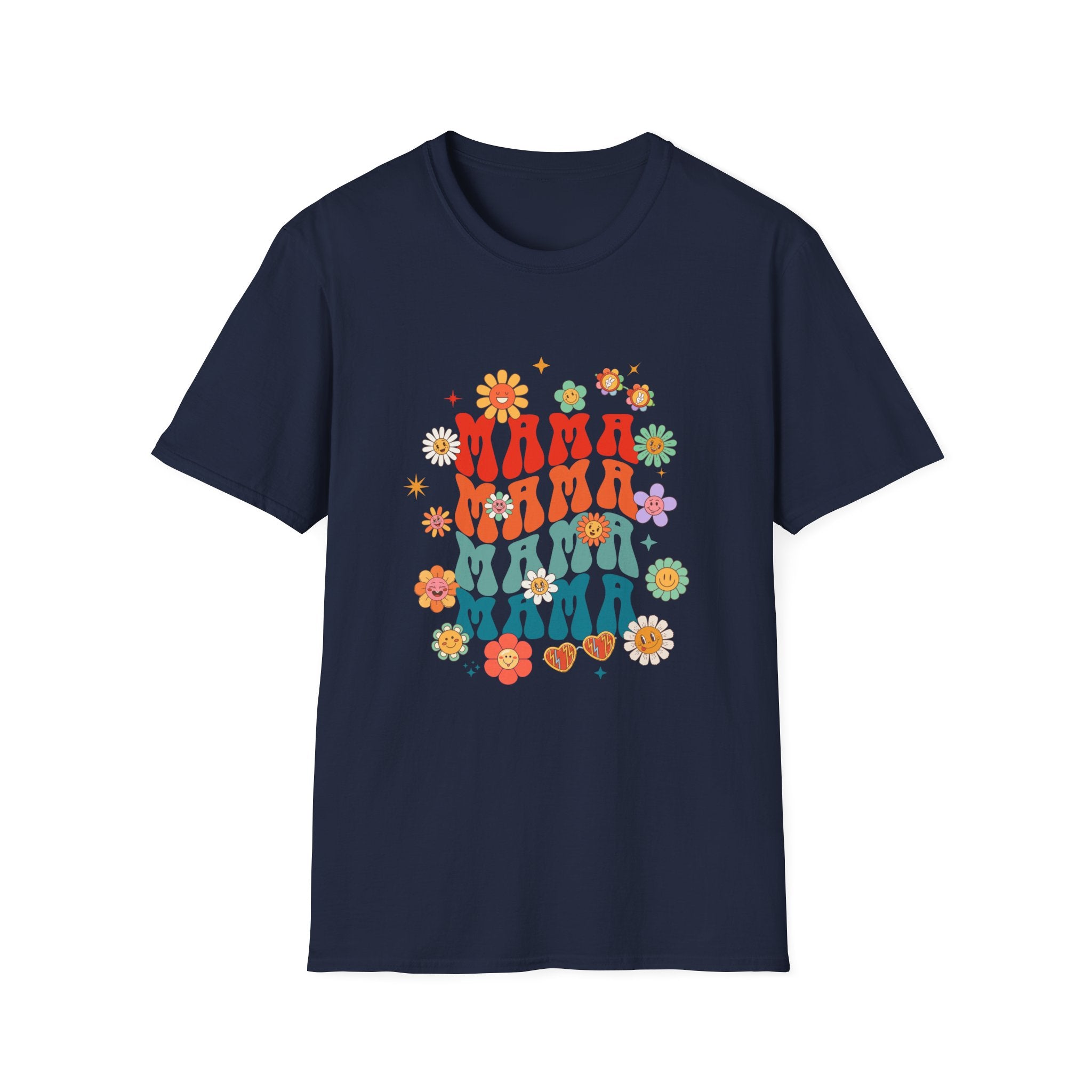 Mama Retro Floral Tee — Vintage 70s-Inspired Mother's Day T-Shirt
