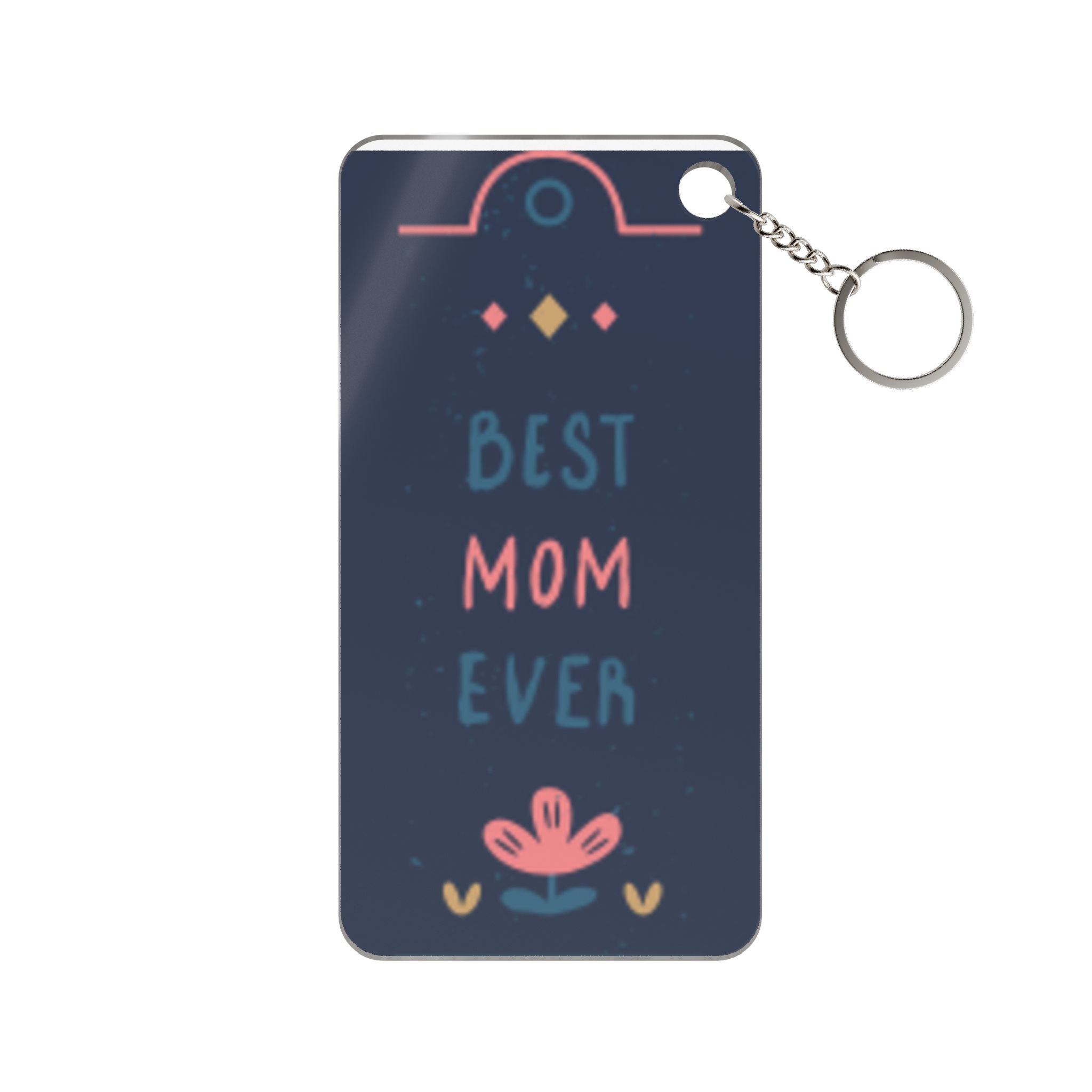 Best Mom Ever Keychain Charm — Floral Mother’s Day Gift