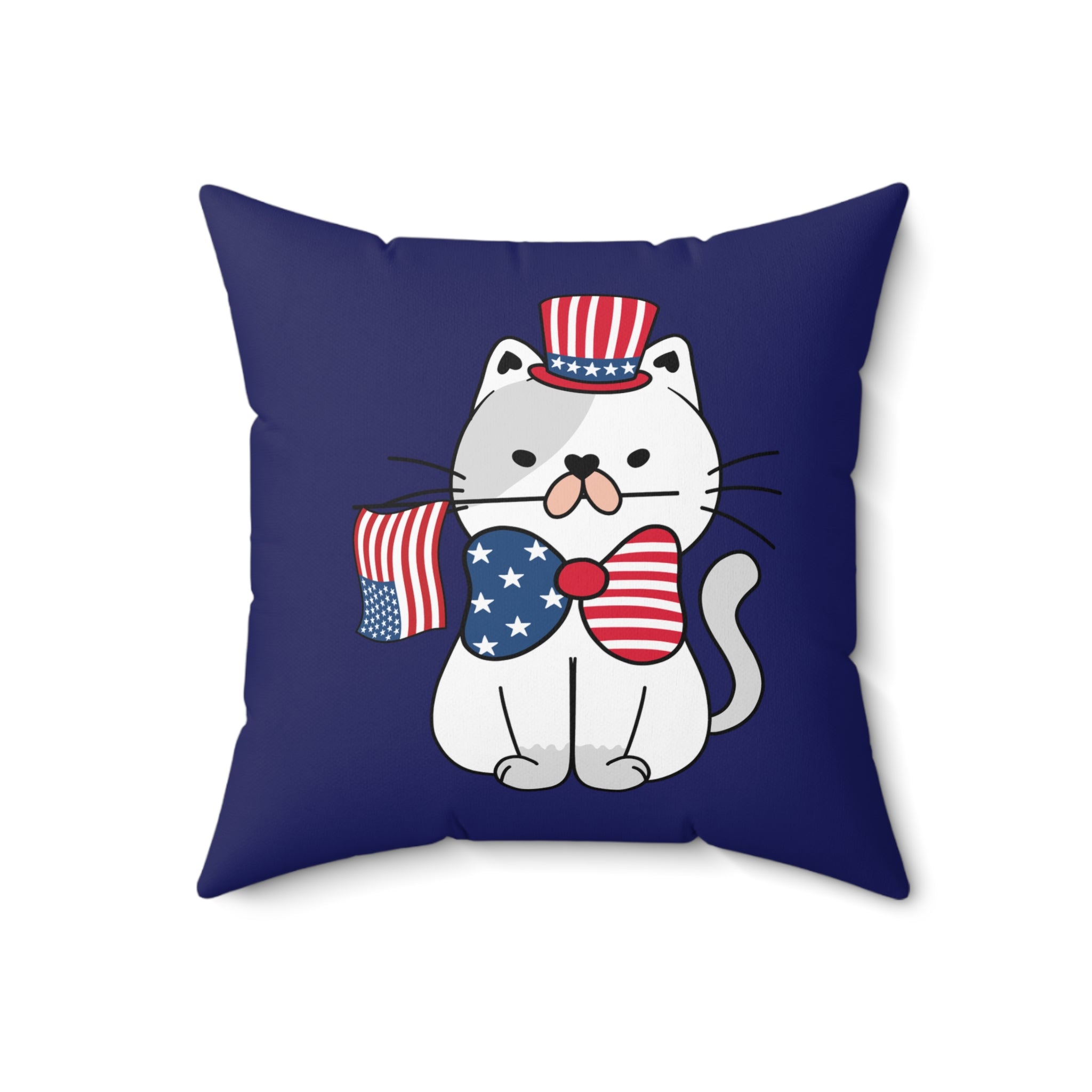 USA Flag Pillow - Patriotic Decorative Throw Pillow for 4th of July