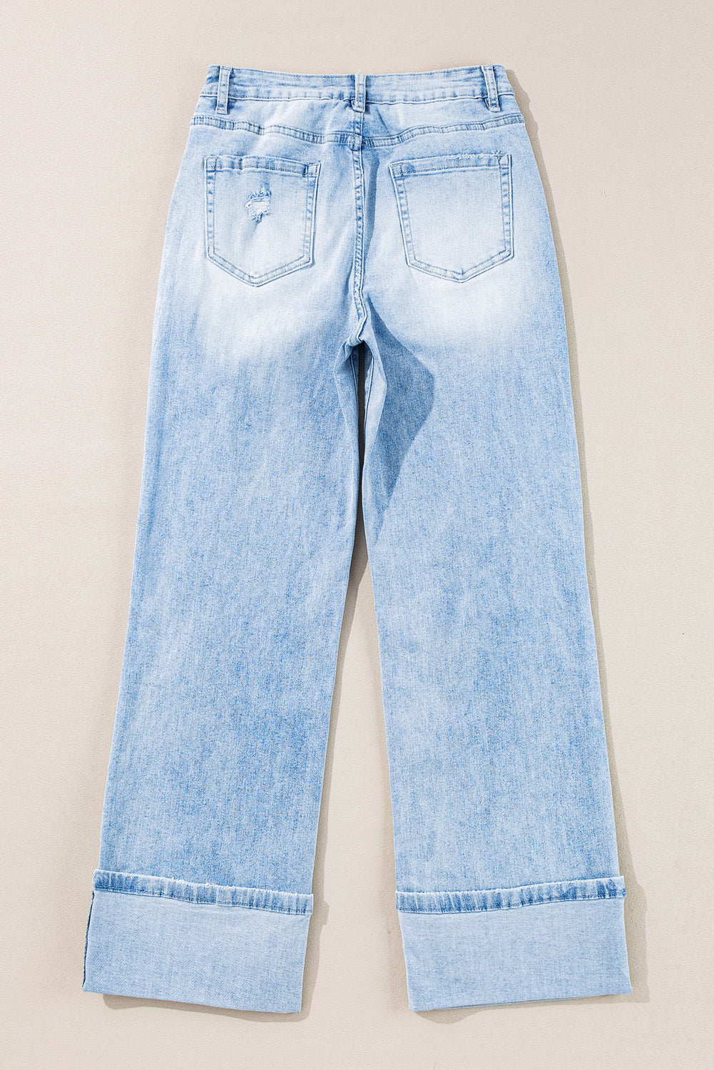 Vintage Distressed Straight-Leg Jeans