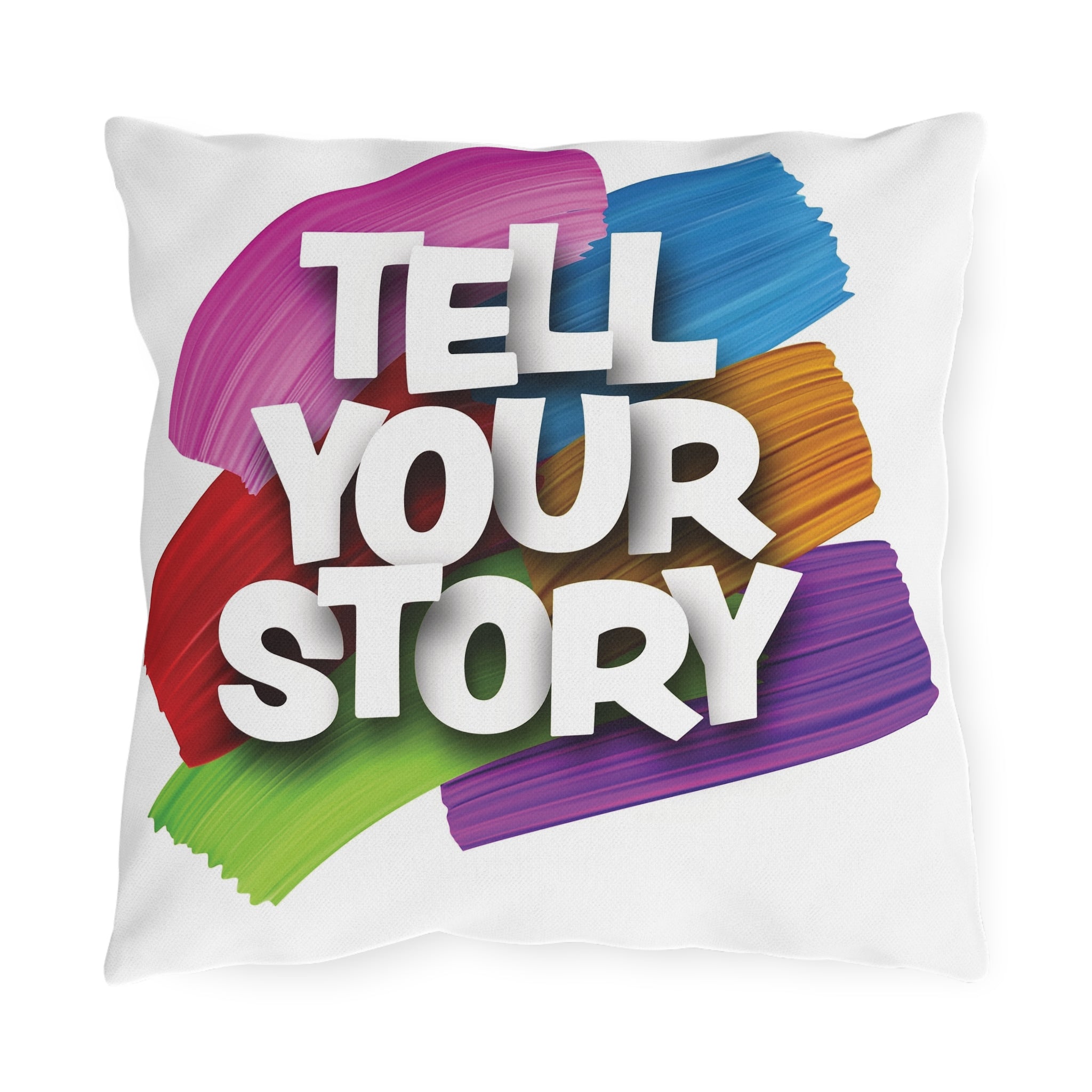 Tell Your Story Outdoor Pillow —  Decorative Cushion