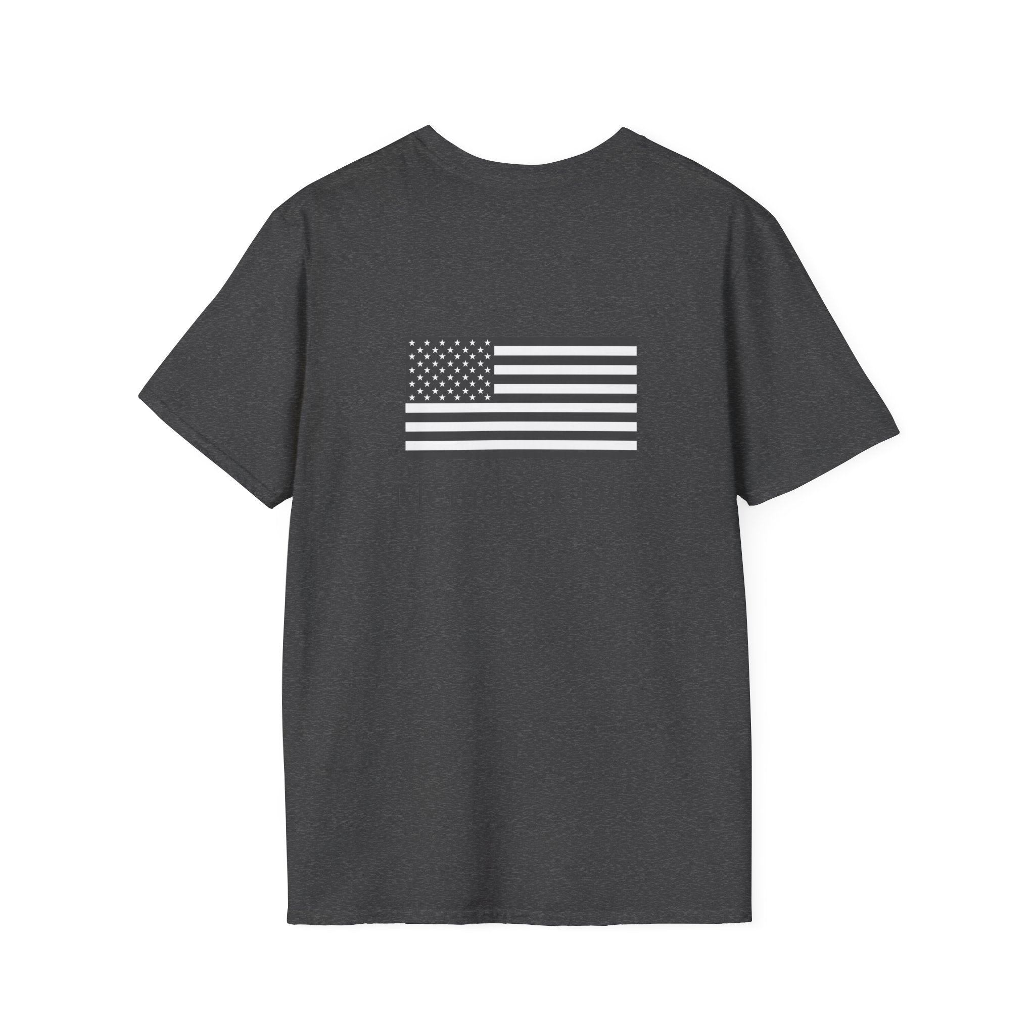 Memorial Day T-Shirt – 'Memorial Day' Script Front & American Flag Back