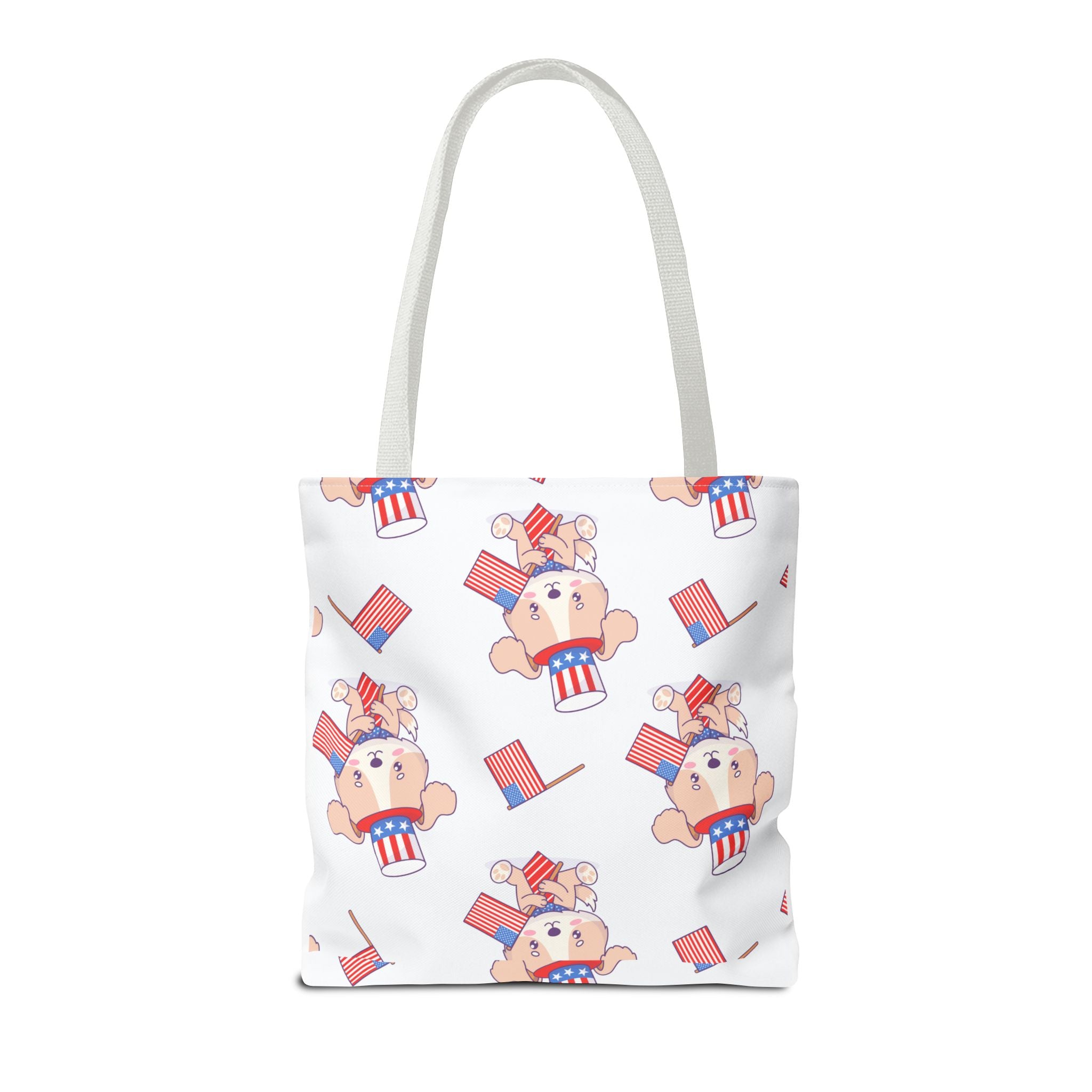 Patriotic Tote Bag - American Flag Eagle Design | Proud Made in America Tote