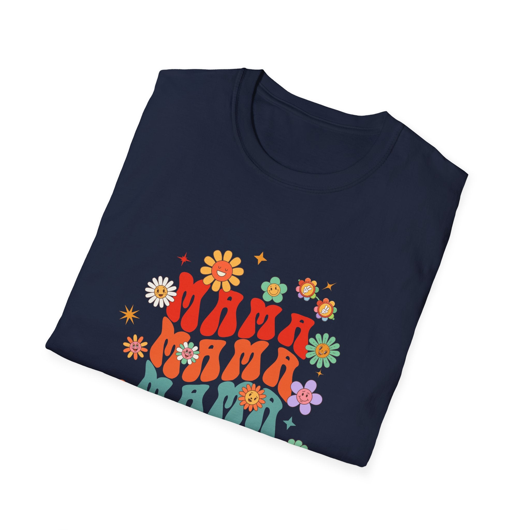 Mama Retro Floral Tee — Vintage 70s-Inspired Mother's Day T-Shirt