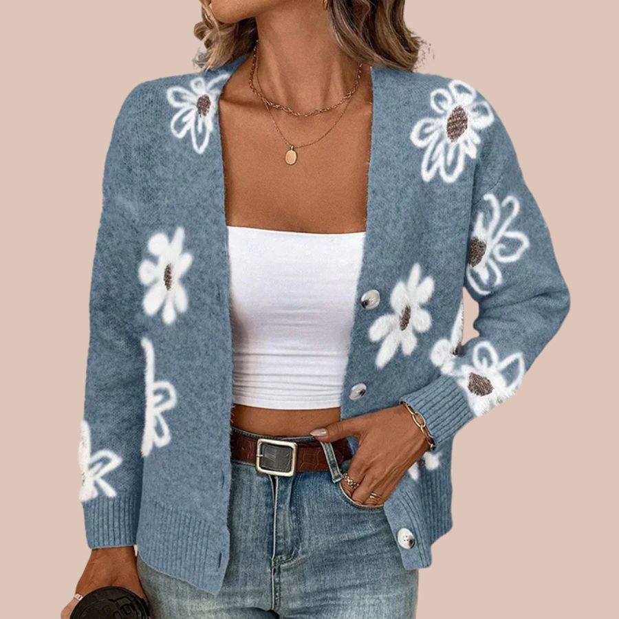 The Daisy Meadow Button Up Cardigan For Women