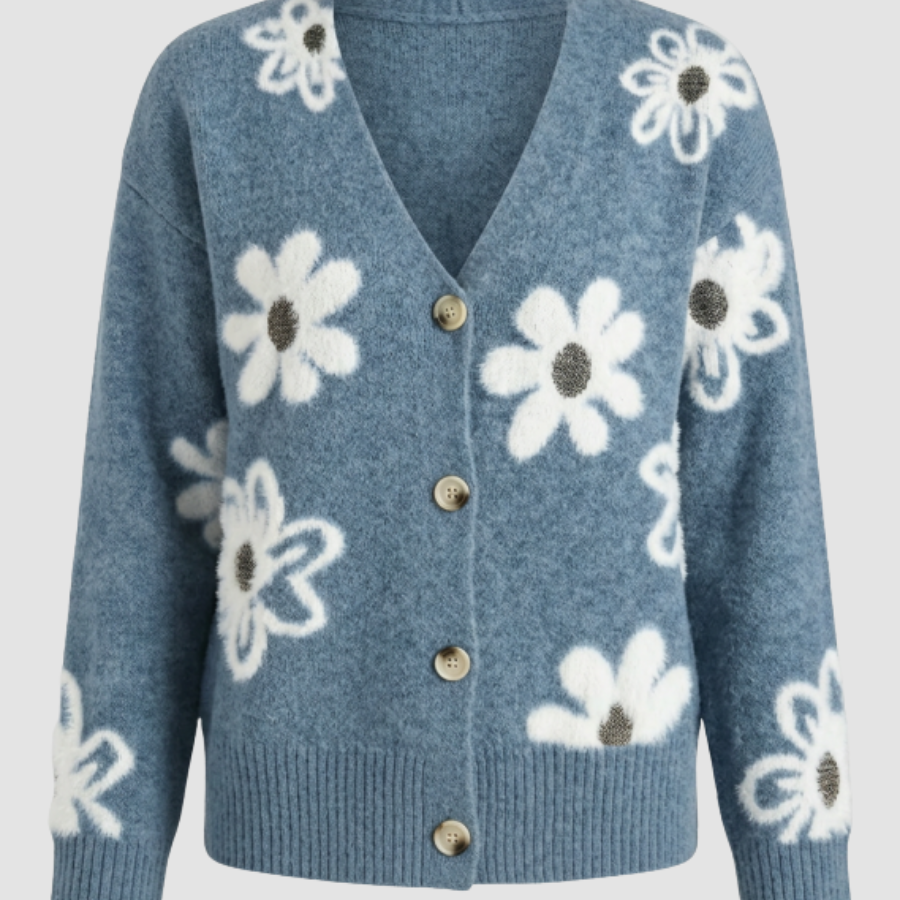 The Daisy Meadow Button Up Cardigan For Women