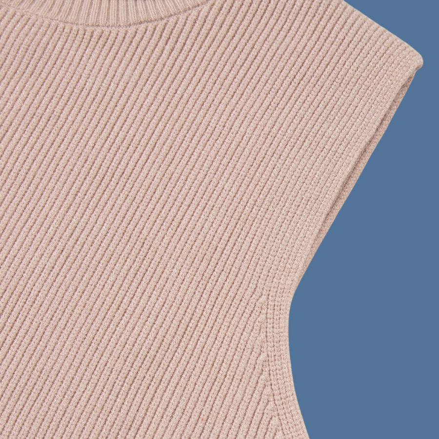 The Chalet Sleeveless High Neck Knit Wool Sweater for Women