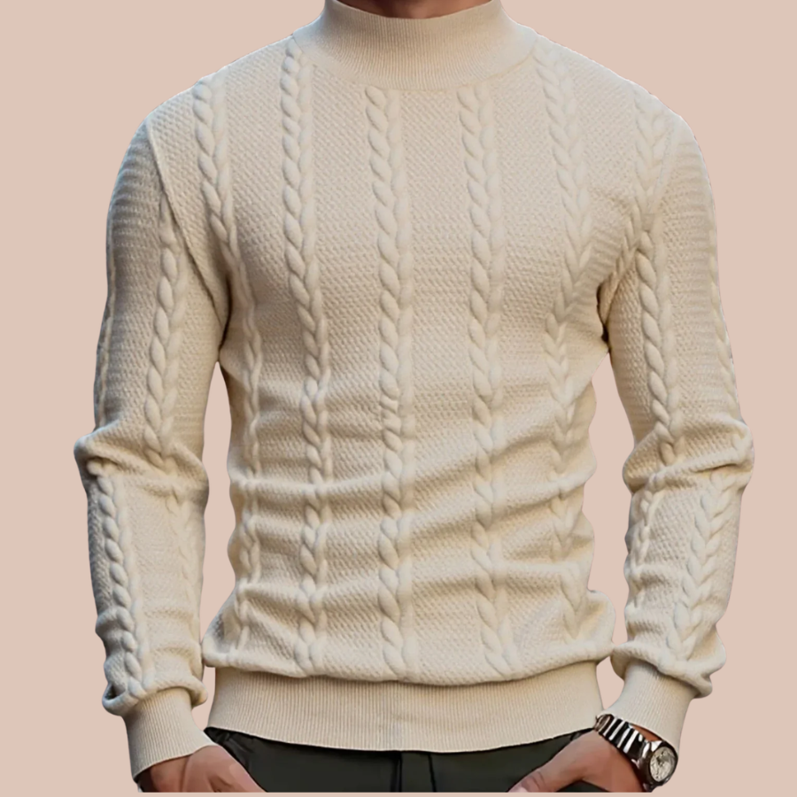 The Alpine Twist High Collar Sweater For Men