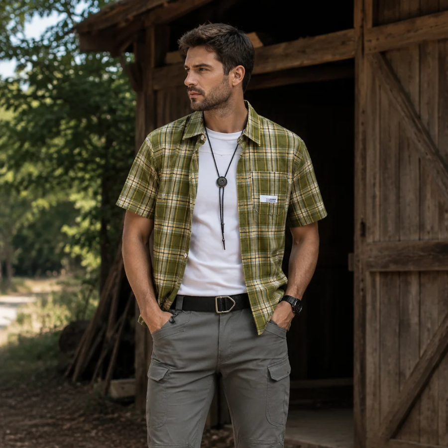 The Timber Wolf Plaid Button Down Shirt