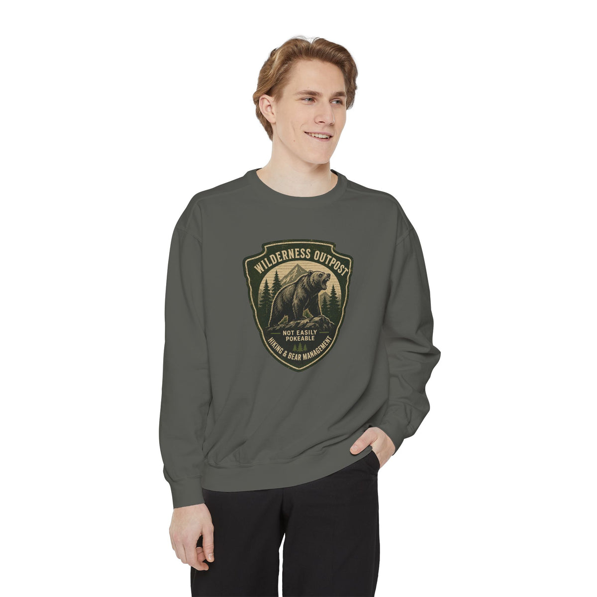 Wilderness Outfitters Bear Patch Sweatshirt — Outdoor Camping Crewneck