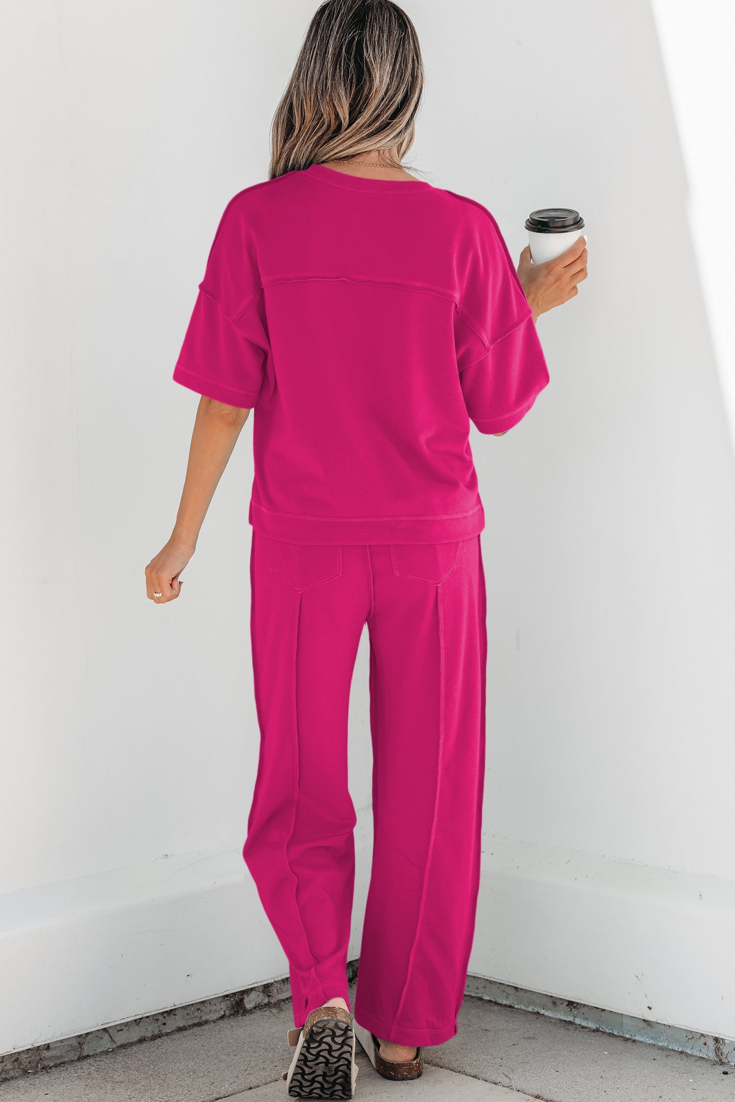 The Morning Meadow Boxy Tee and Barrel Lounge Set for Women