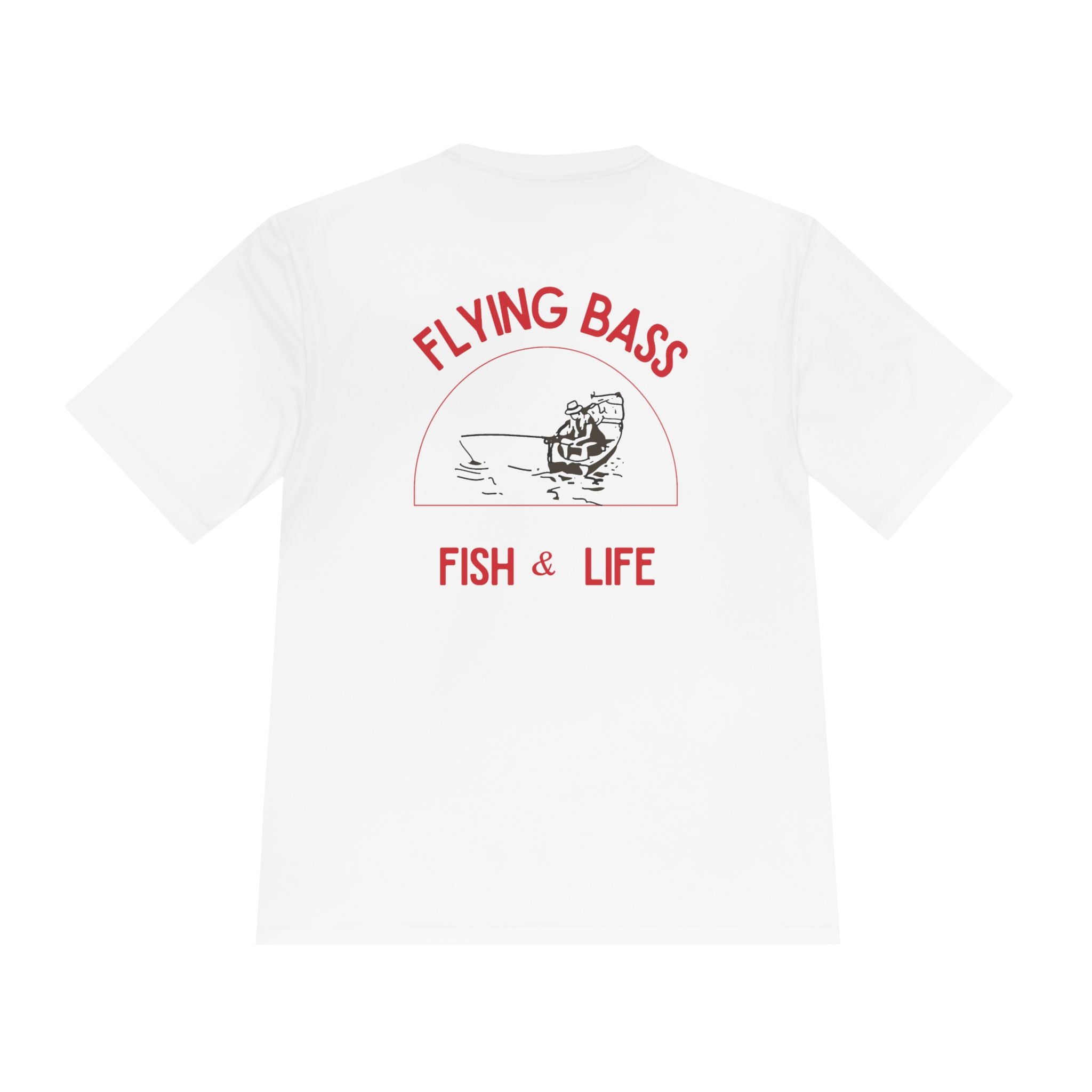 Fishing Tee — "Flying Bass" Fish & Life Moisture‑Wicking Shirt
