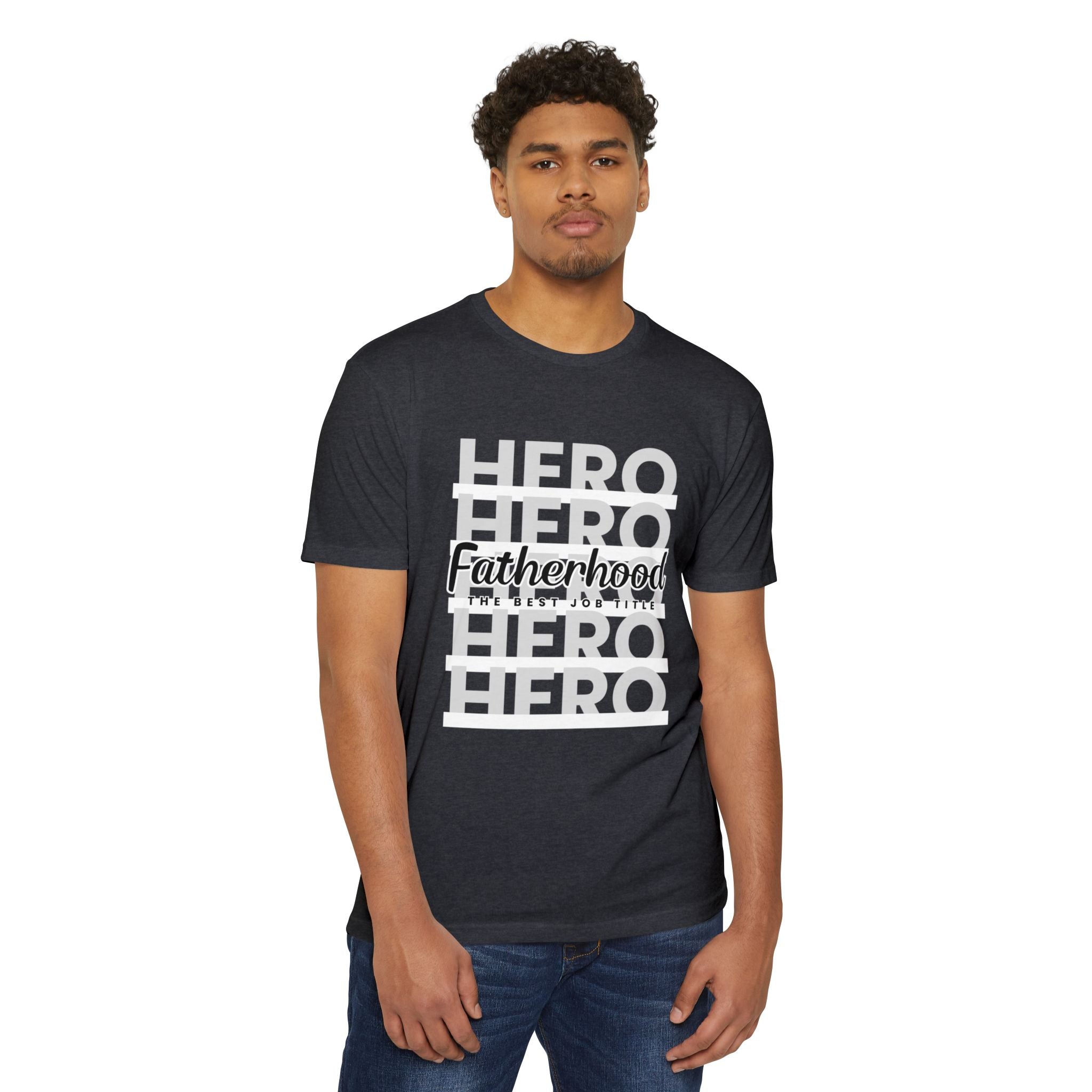 Fatherhood Hero T-Shirt — "Fatherhood: The Ultimate Title" Graphic Tee