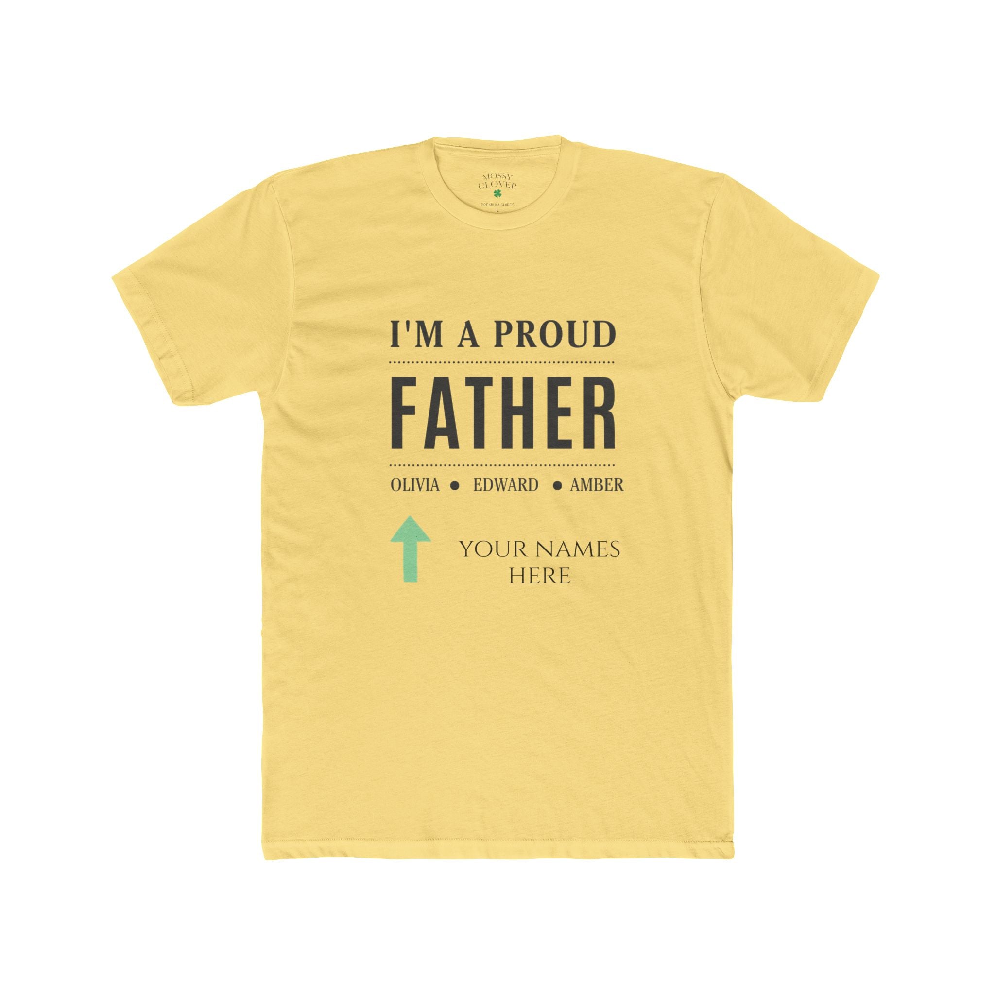 I’m a Proud Father T‑Shirt – Personalized Kids’ Names Tee ~ Custom