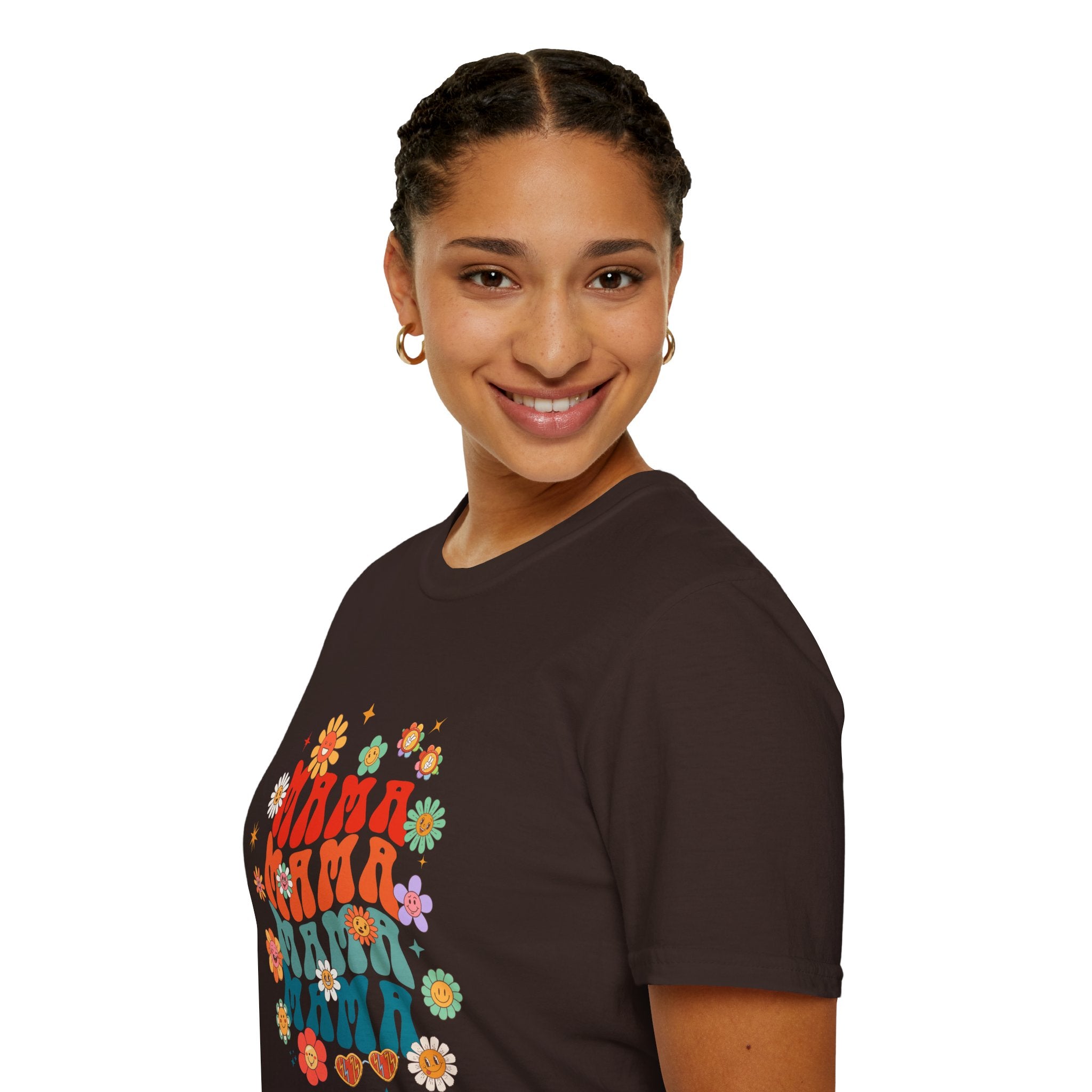 Mama Retro Floral Tee — Vintage 70s-Inspired Mother's Day T-Shirt