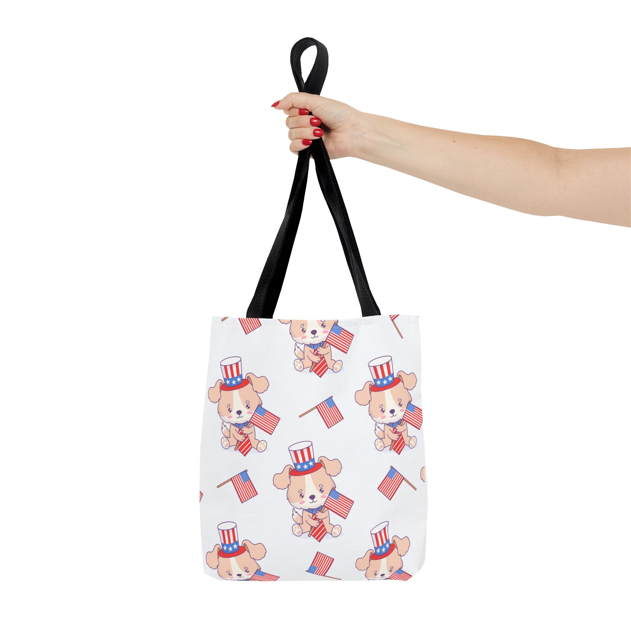 Patriotic Tote Bag - American Flag Eagle Design | Proud Made in America Tote