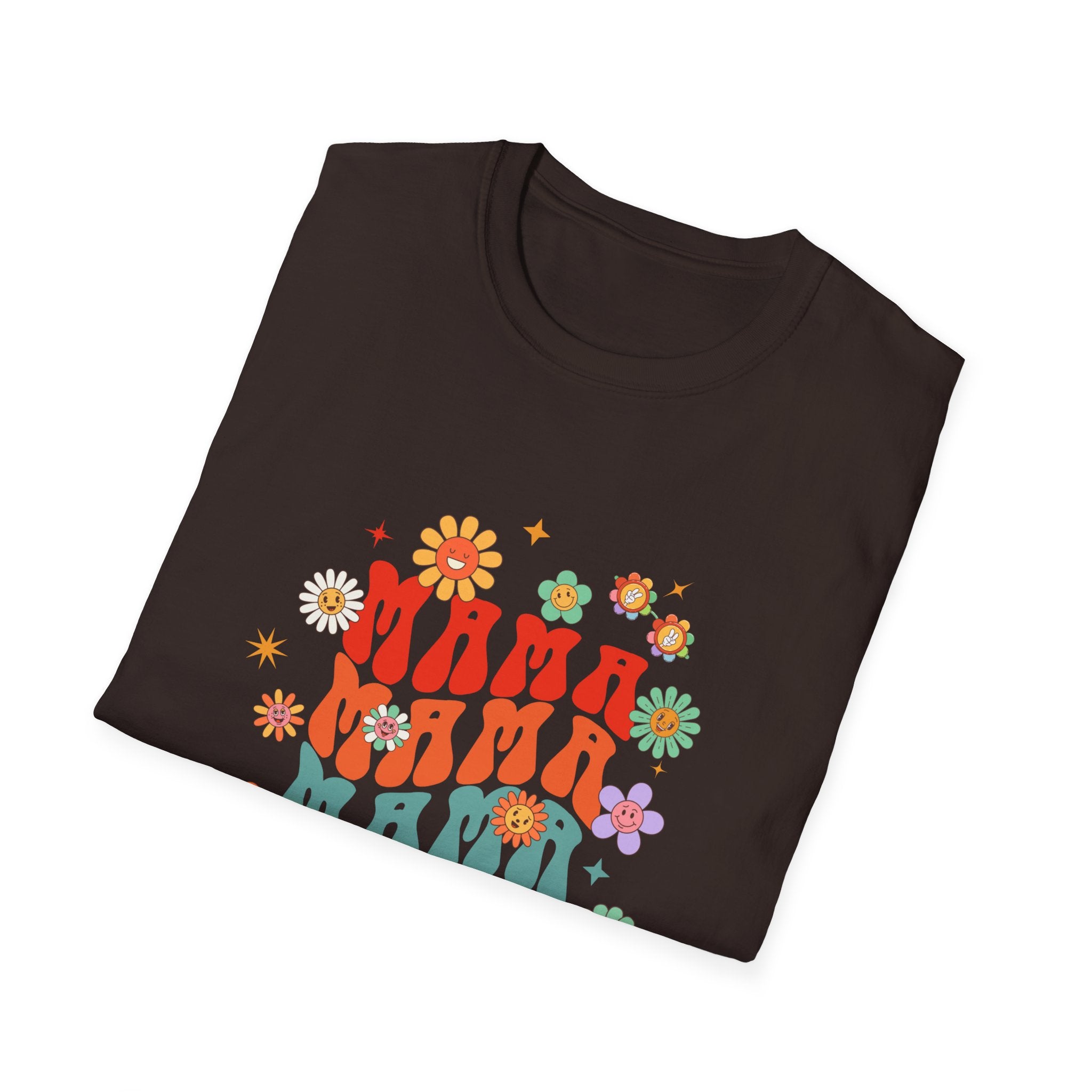 Mama Retro Floral Tee — Vintage 70s-Inspired Mother's Day T-Shirt