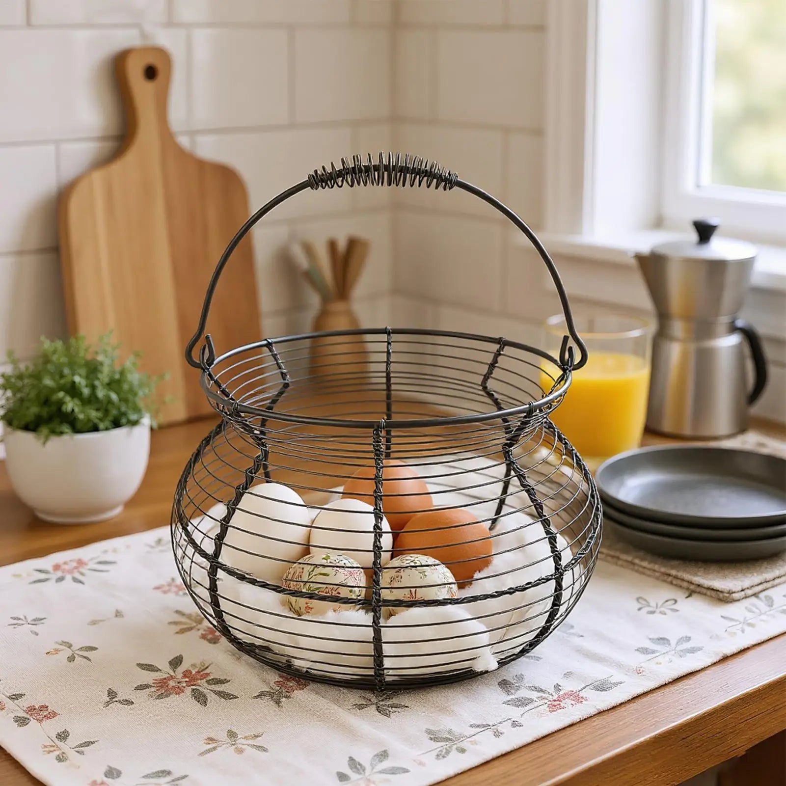 Rustic Wire Egg Basket
