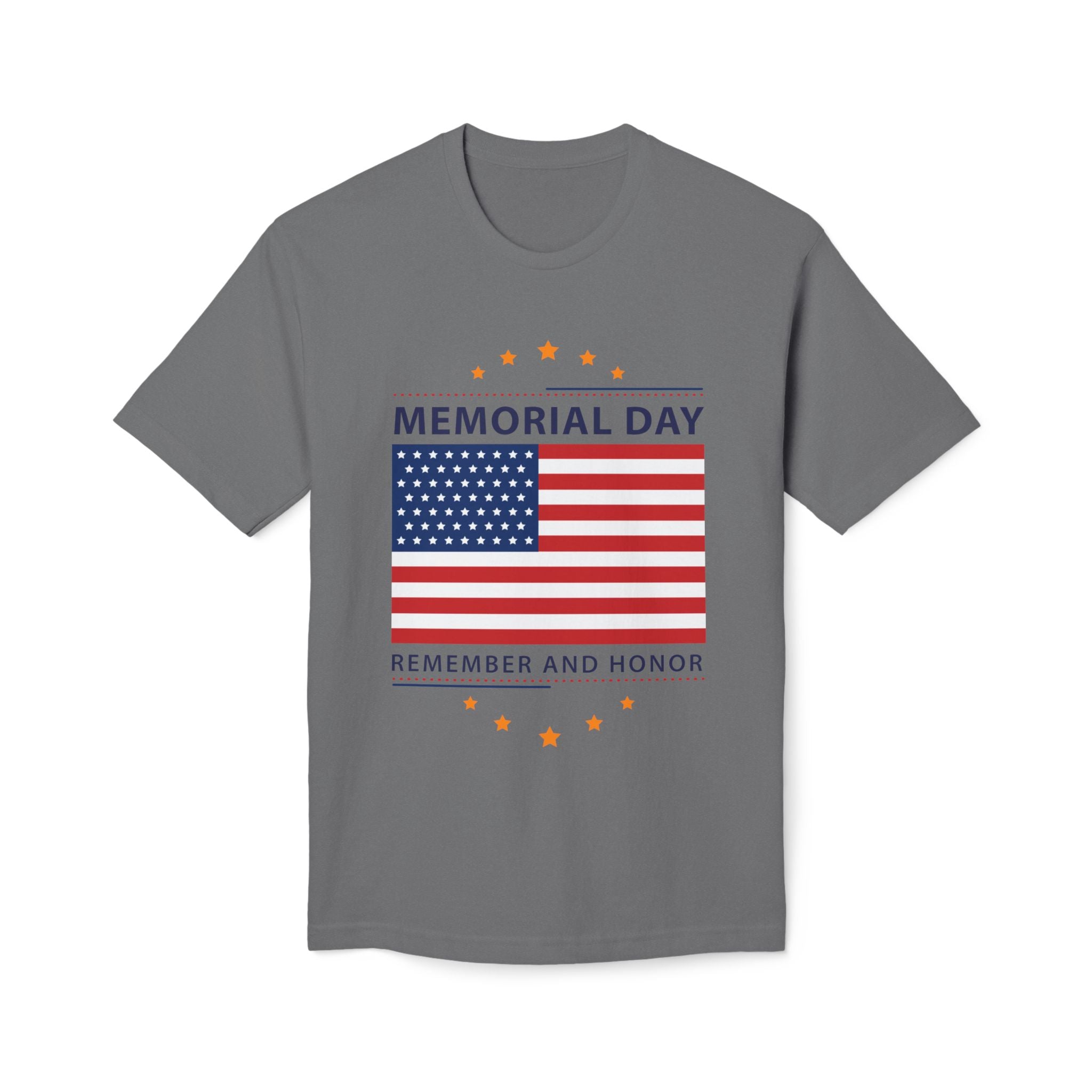Memorial Day T-Shirt - American Flag "Remember and Honor" Patriotic Tee