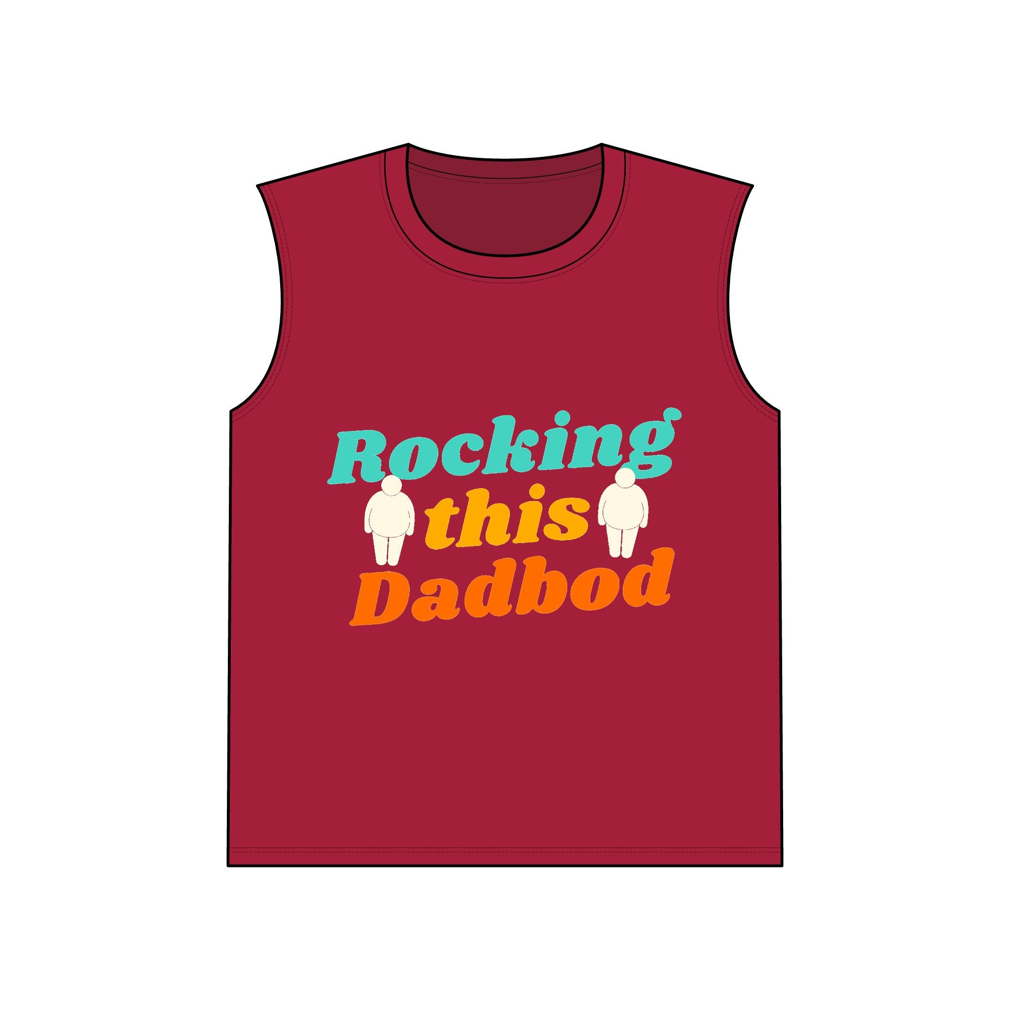 Rocking This Dadbod Sleeveless Tee — Funny Dadbod Muscle Tank