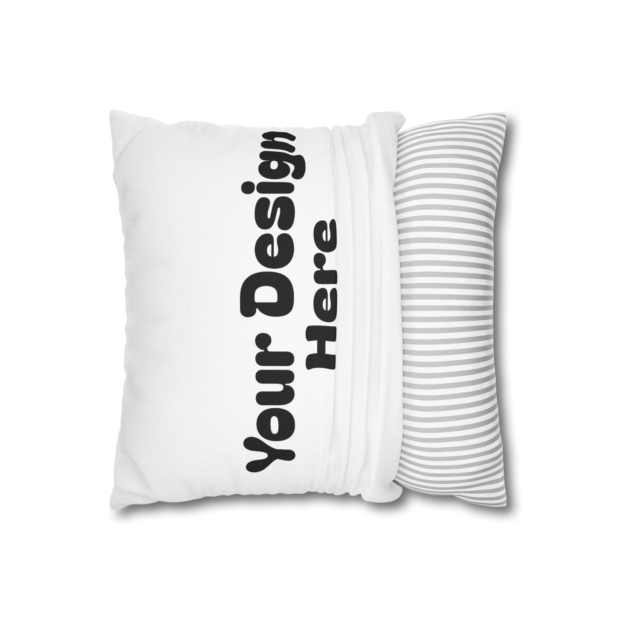 Personalizable Decorative Square Pillow Cover